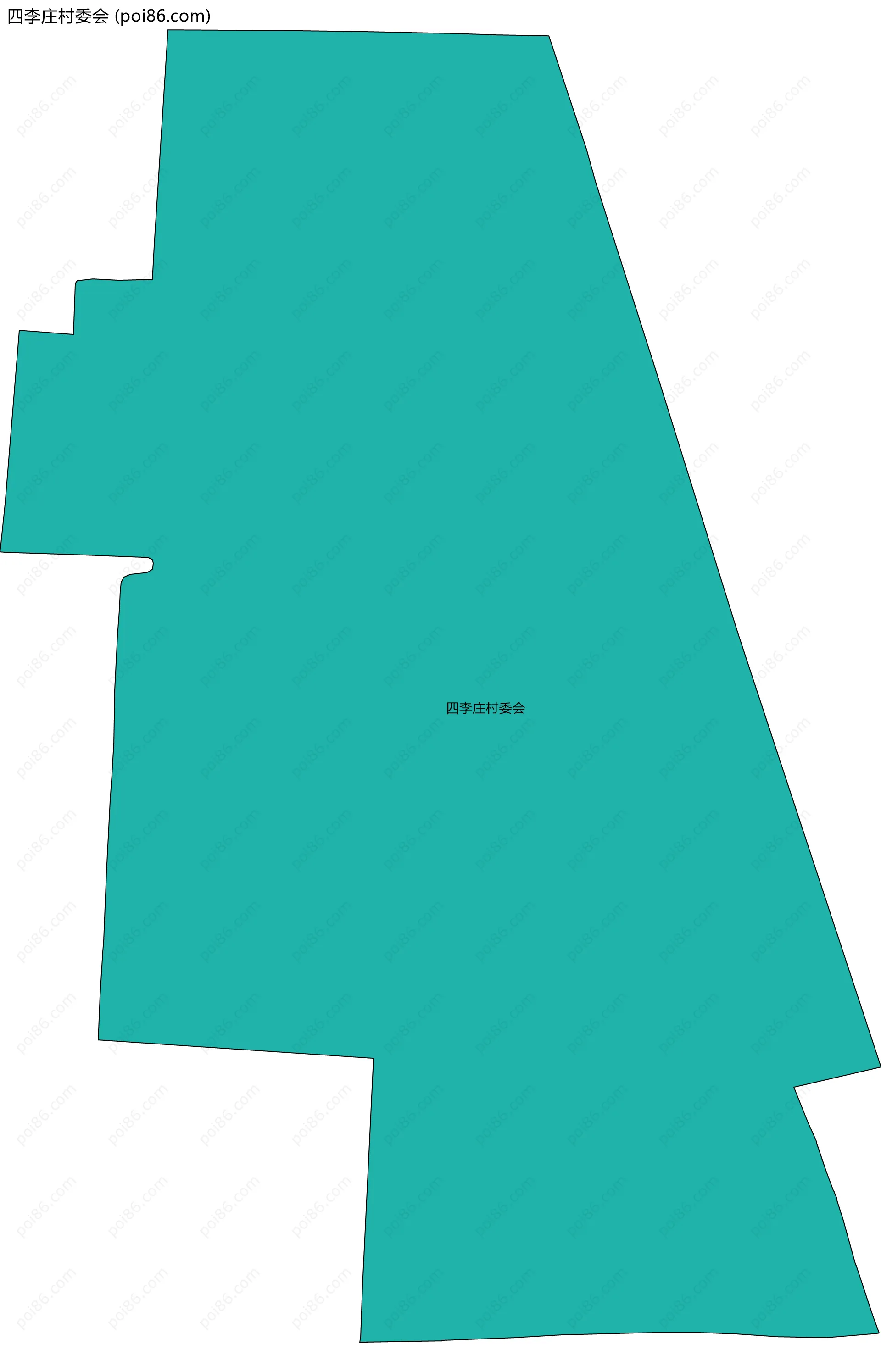 四李庄村委会边界地图