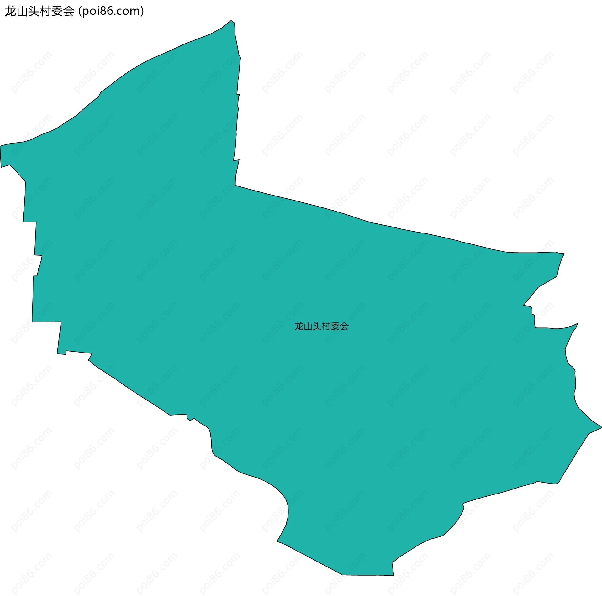 龙山头村委会边界地图