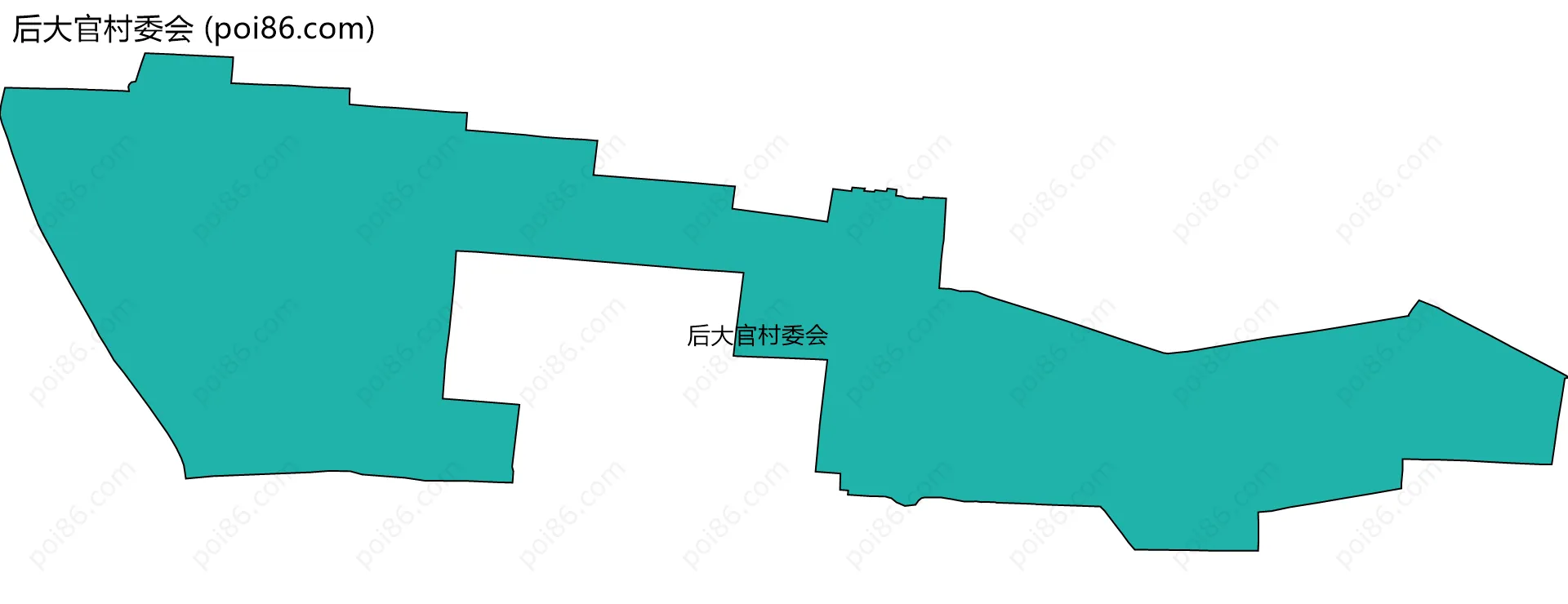 后大官村委会边界地图