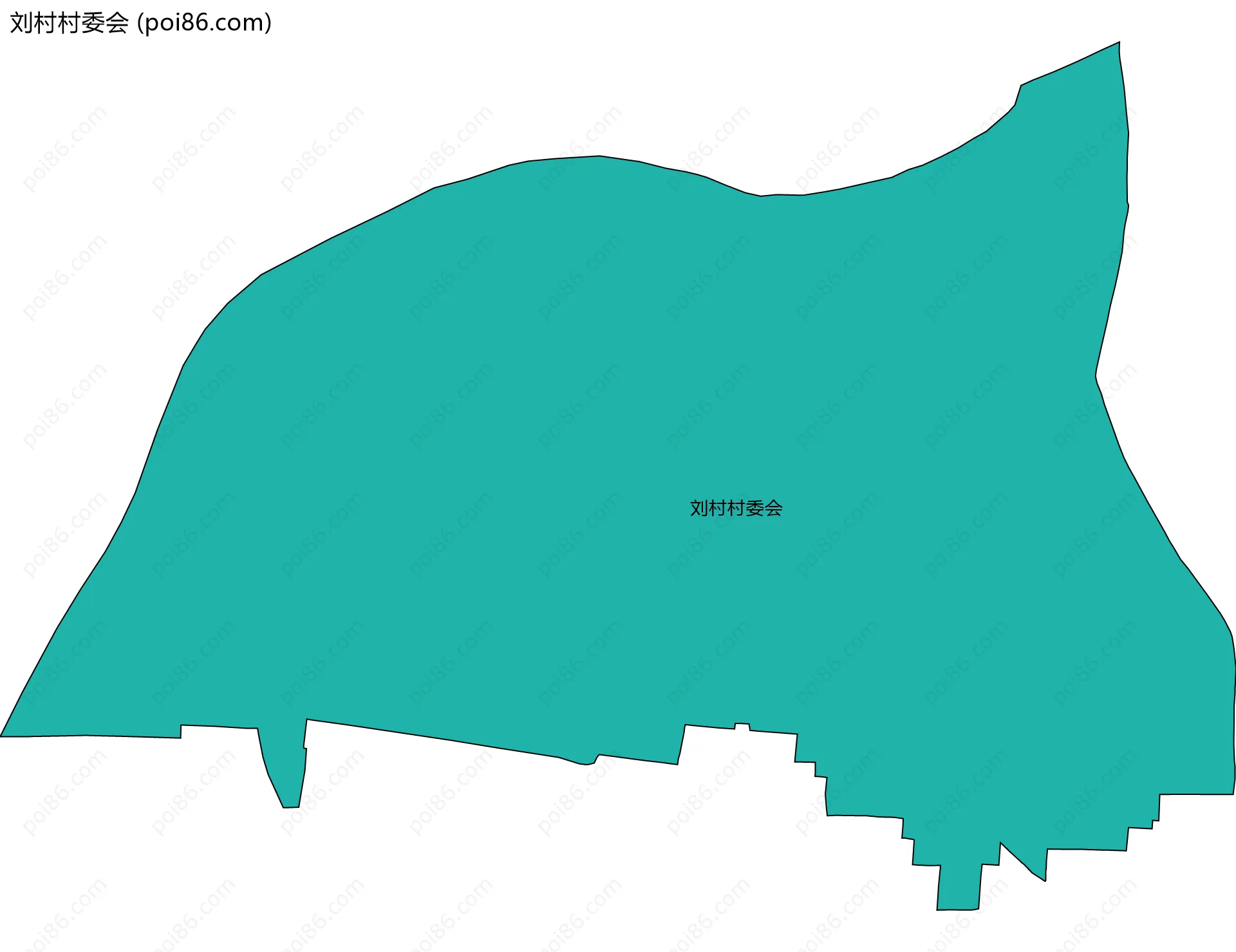 刘村村委会边界地图