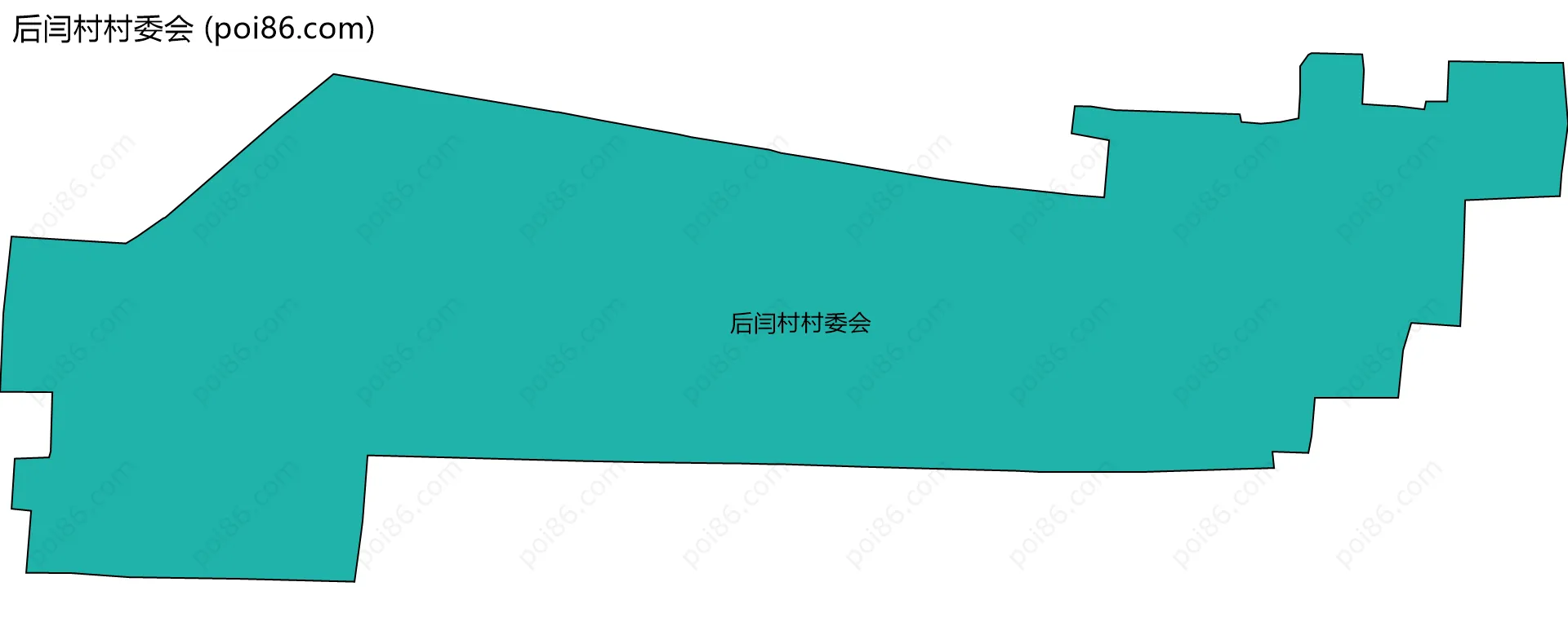 后闫村村委会边界地图