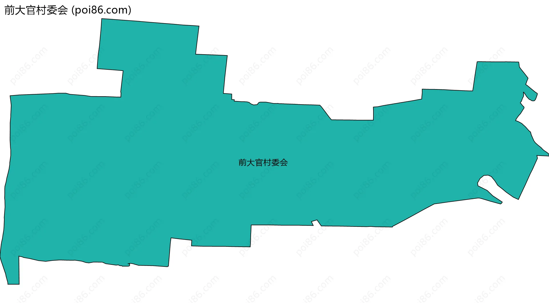 前大官村委会边界地图