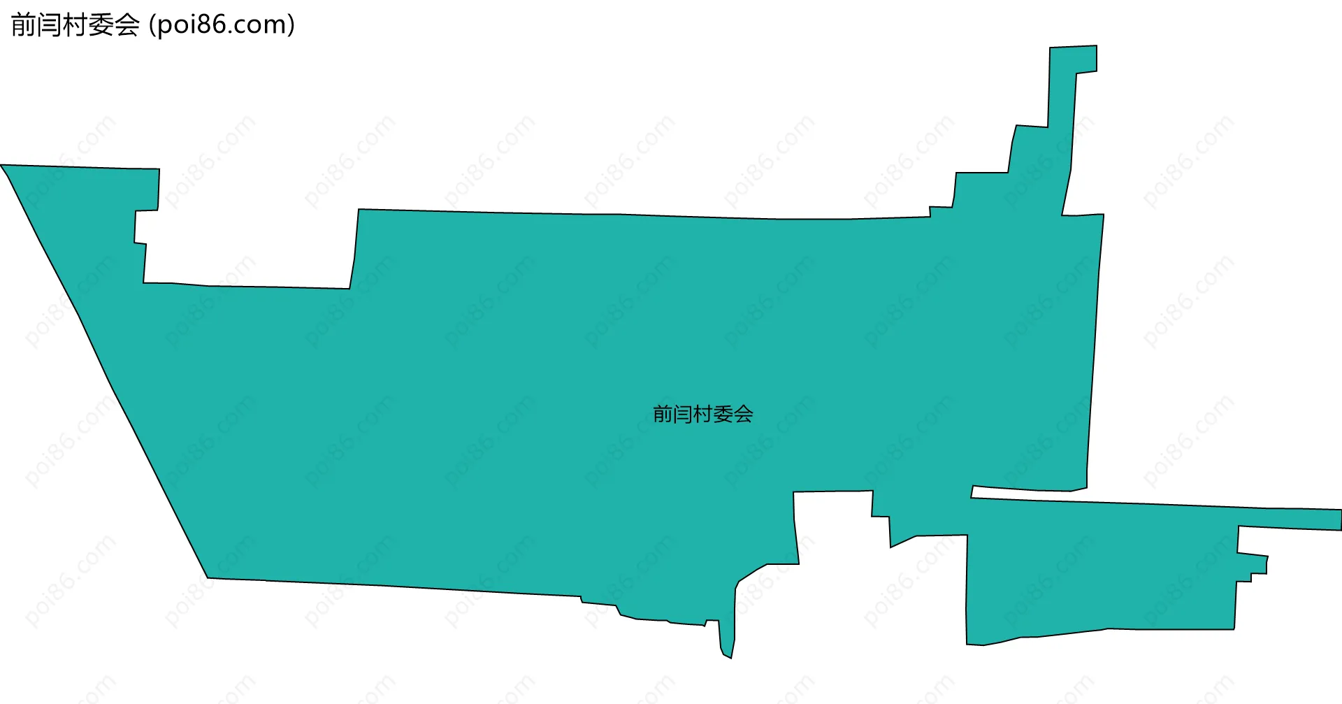 前闫村委会边界地图