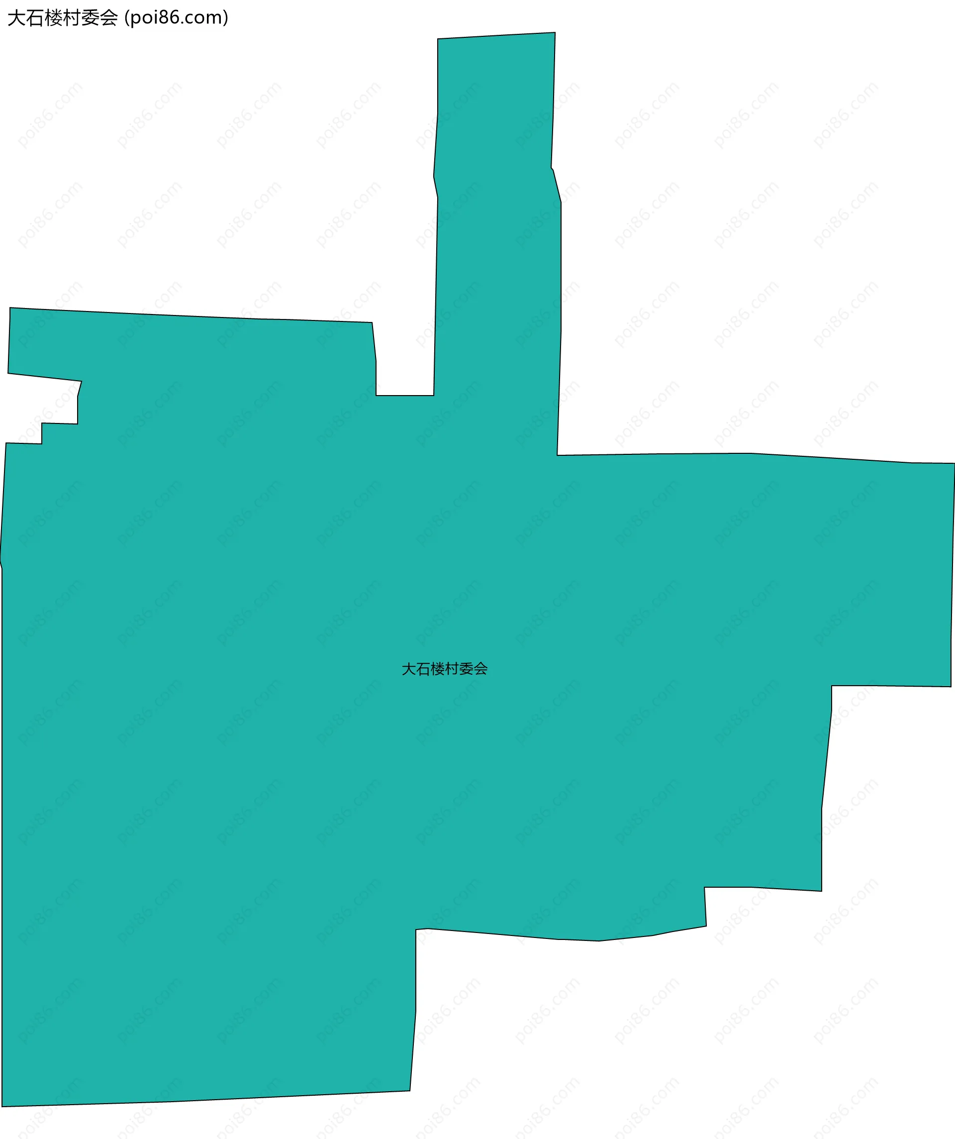 大石楼村委会边界地图