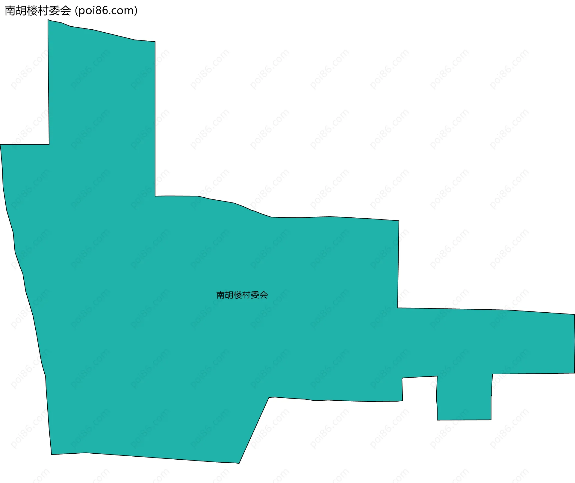 南胡楼村委会边界地图