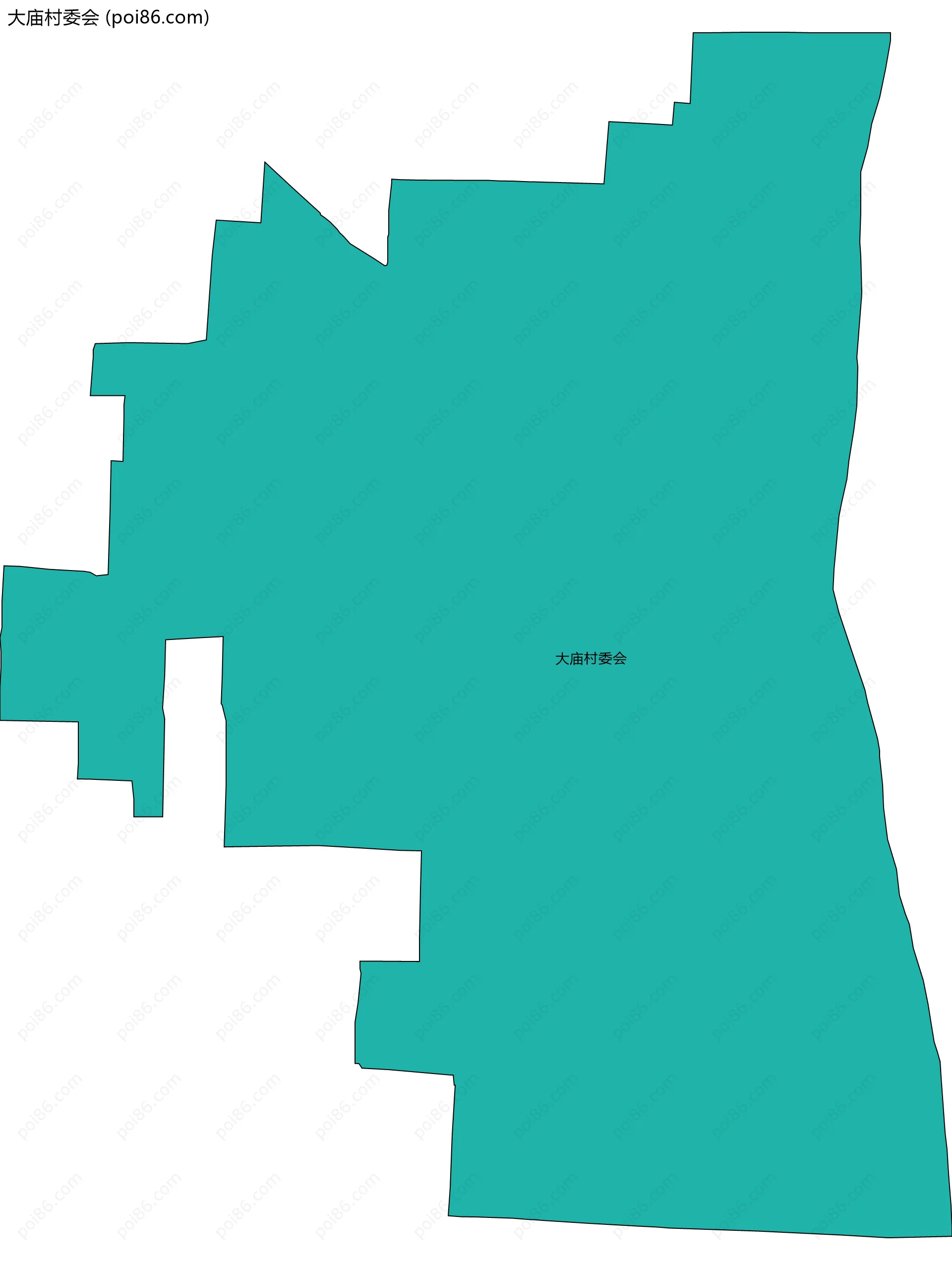 大庙村委会边界地图