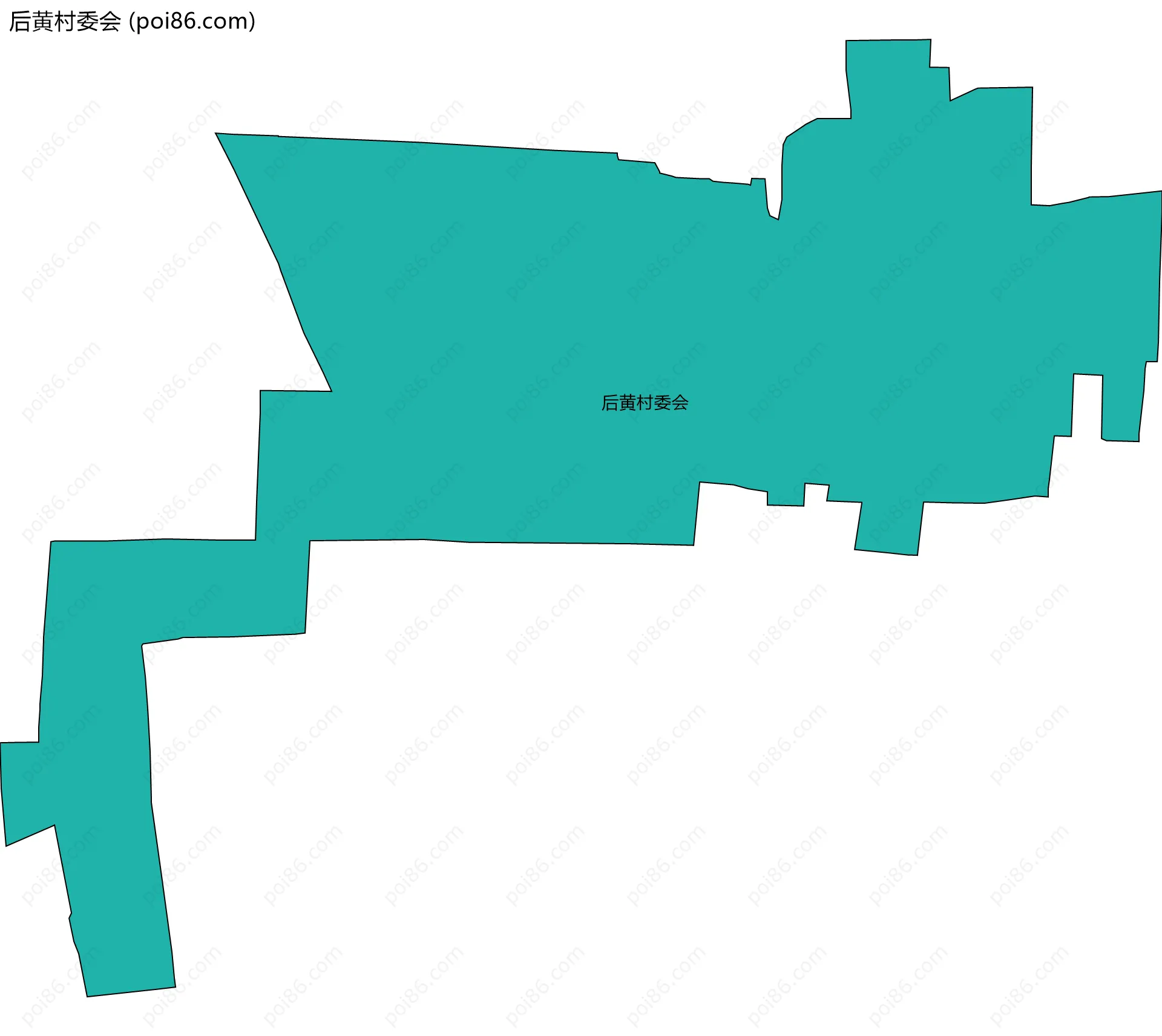 后黄村委会边界地图