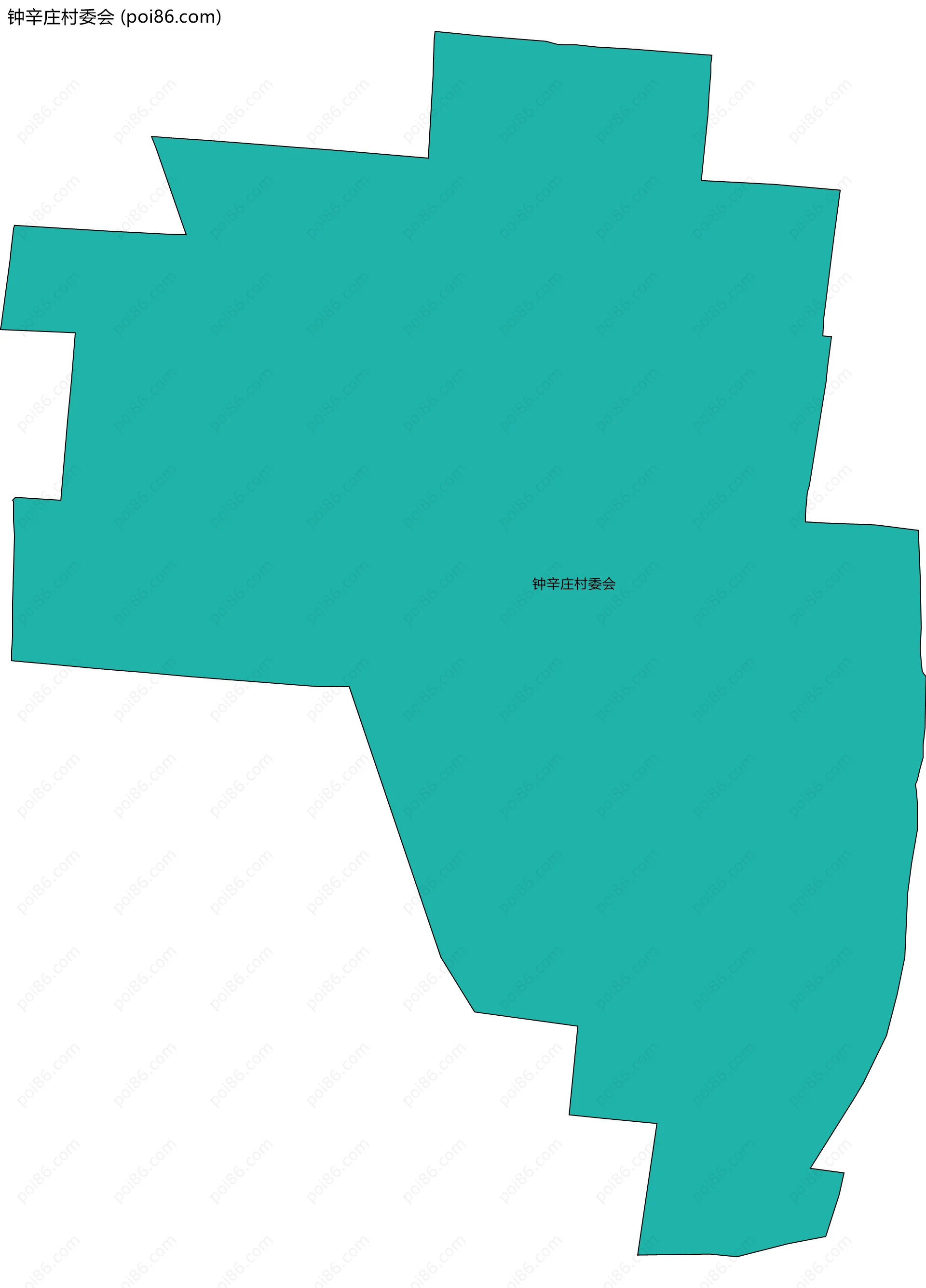 钟辛庄村委会边界地图