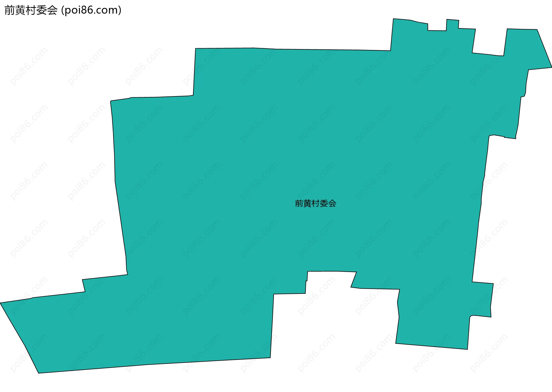 前黄村委会边界地图