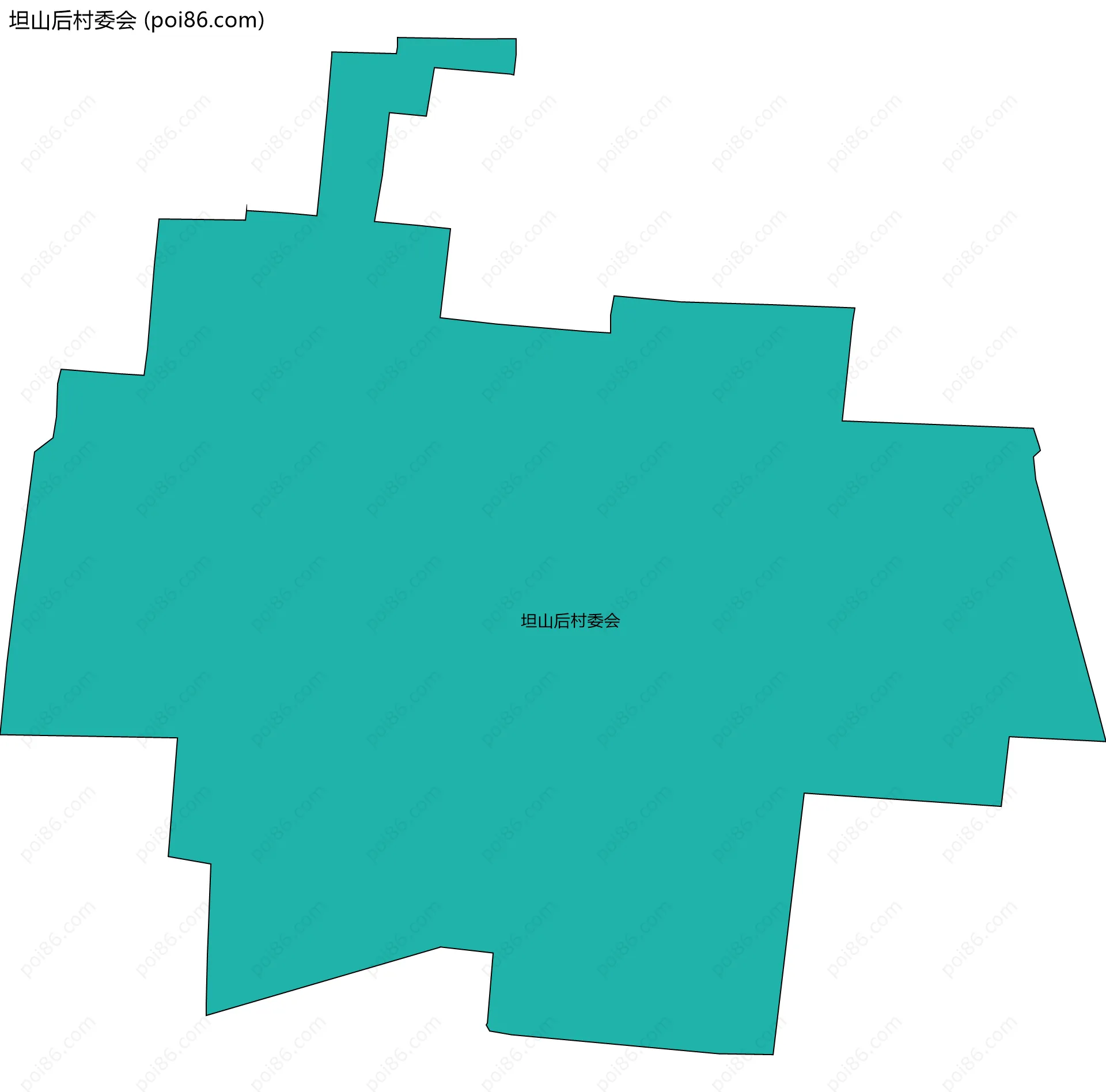 坦山后村委会边界地图