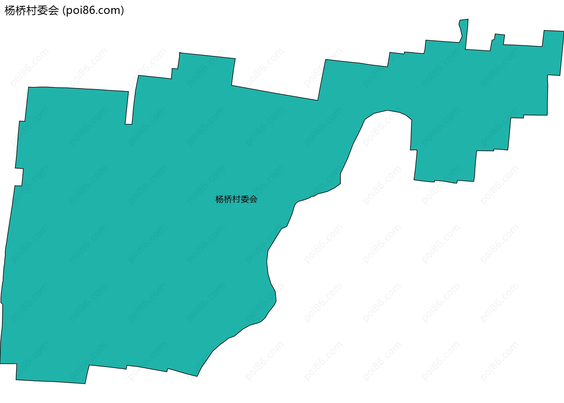 杨桥村委会边界地图