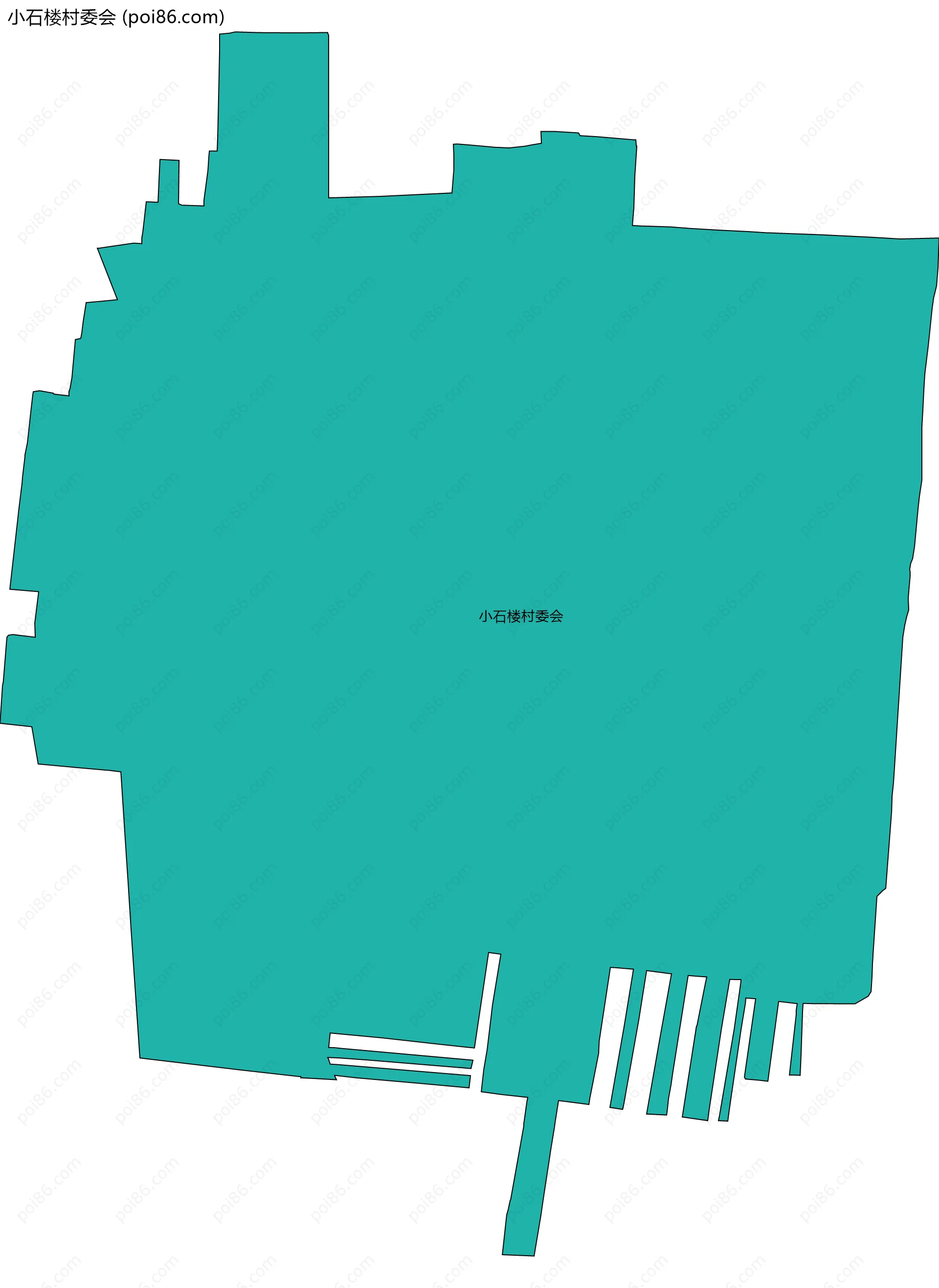 小石楼村委会边界地图