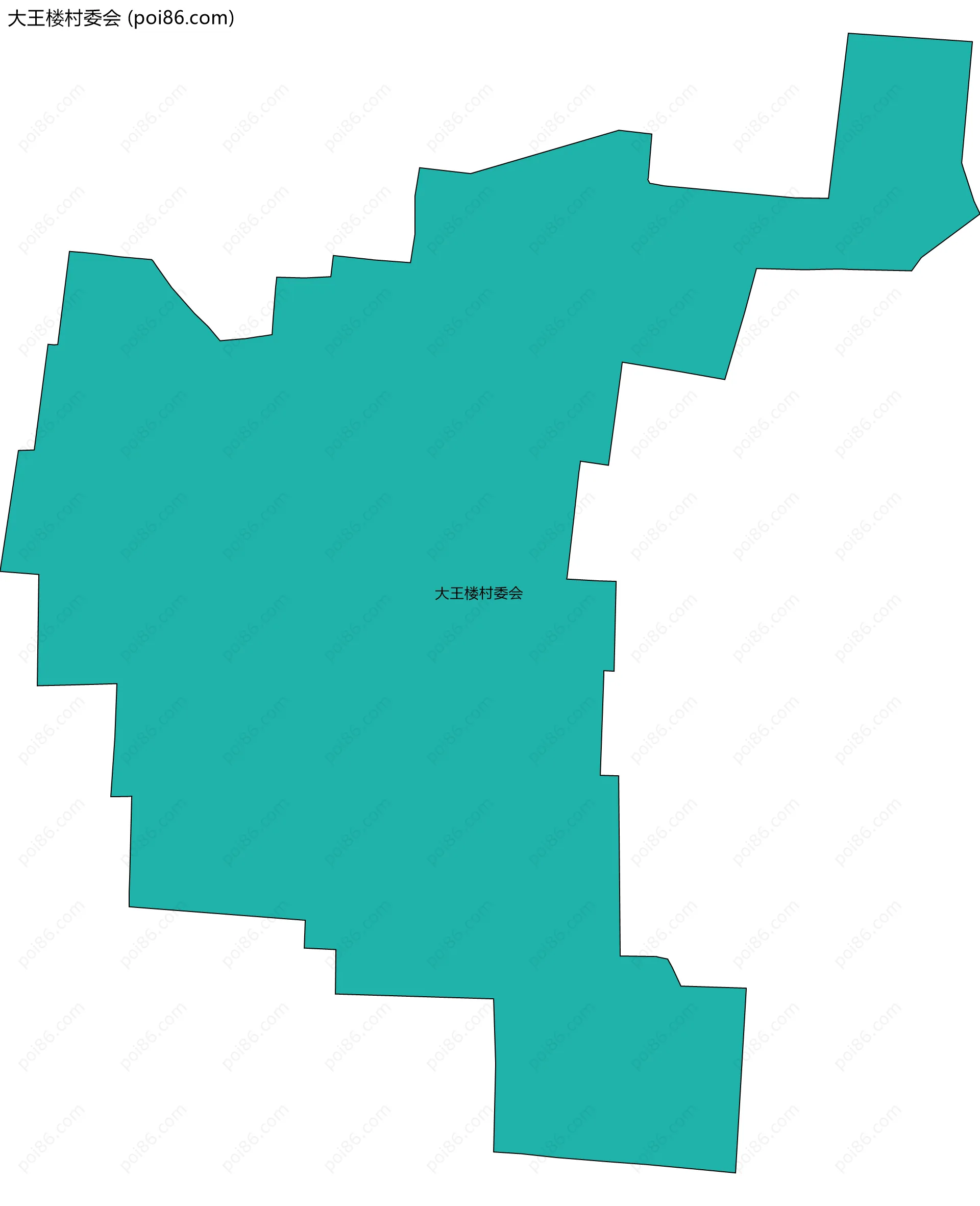 大王楼村委会边界地图