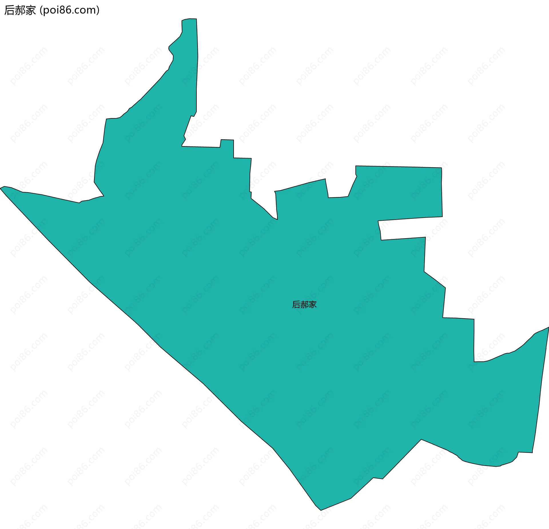 后郝家边界地图