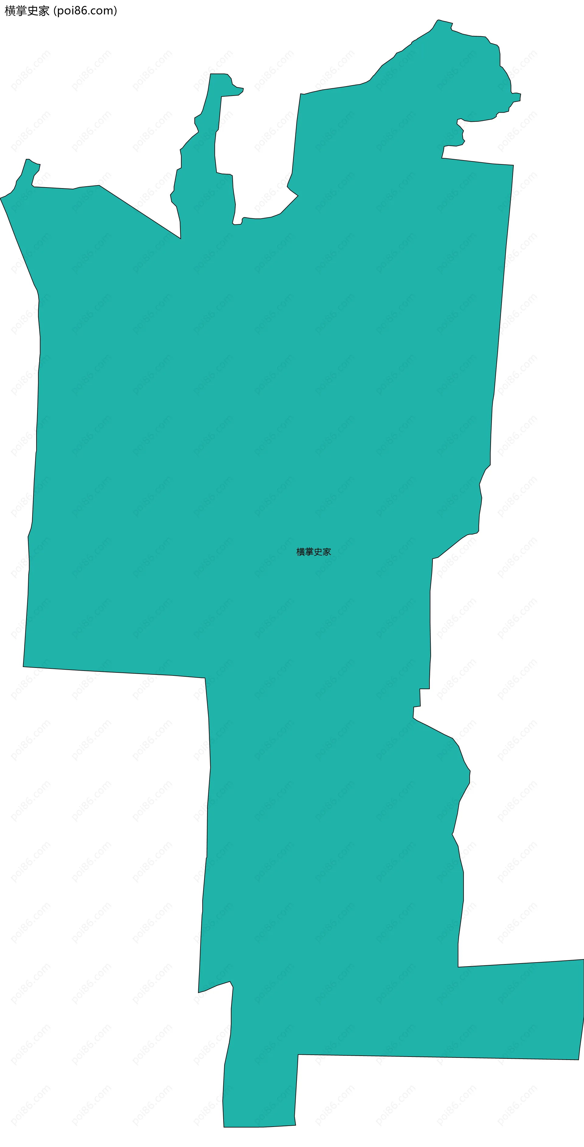 横掌史家边界地图