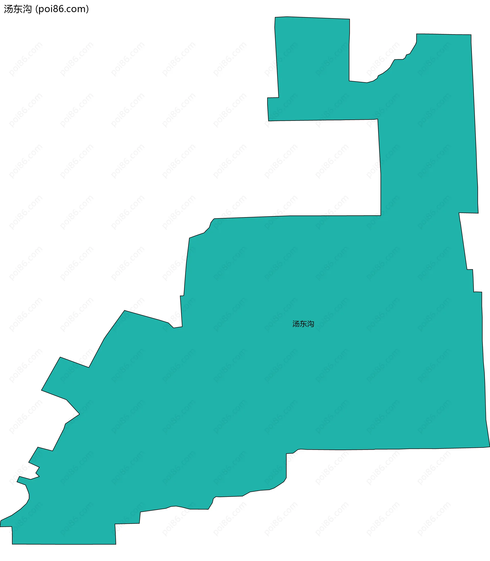 汤东沟边界地图