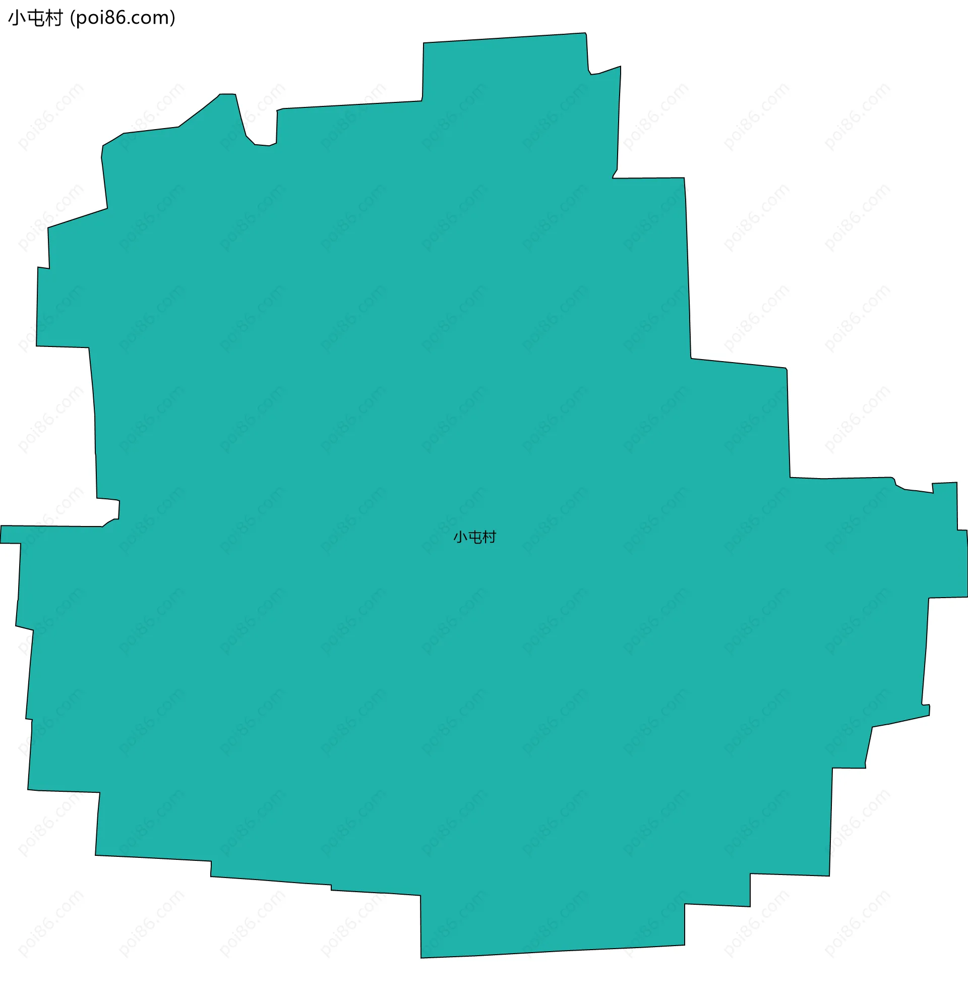 小屯村边界地图