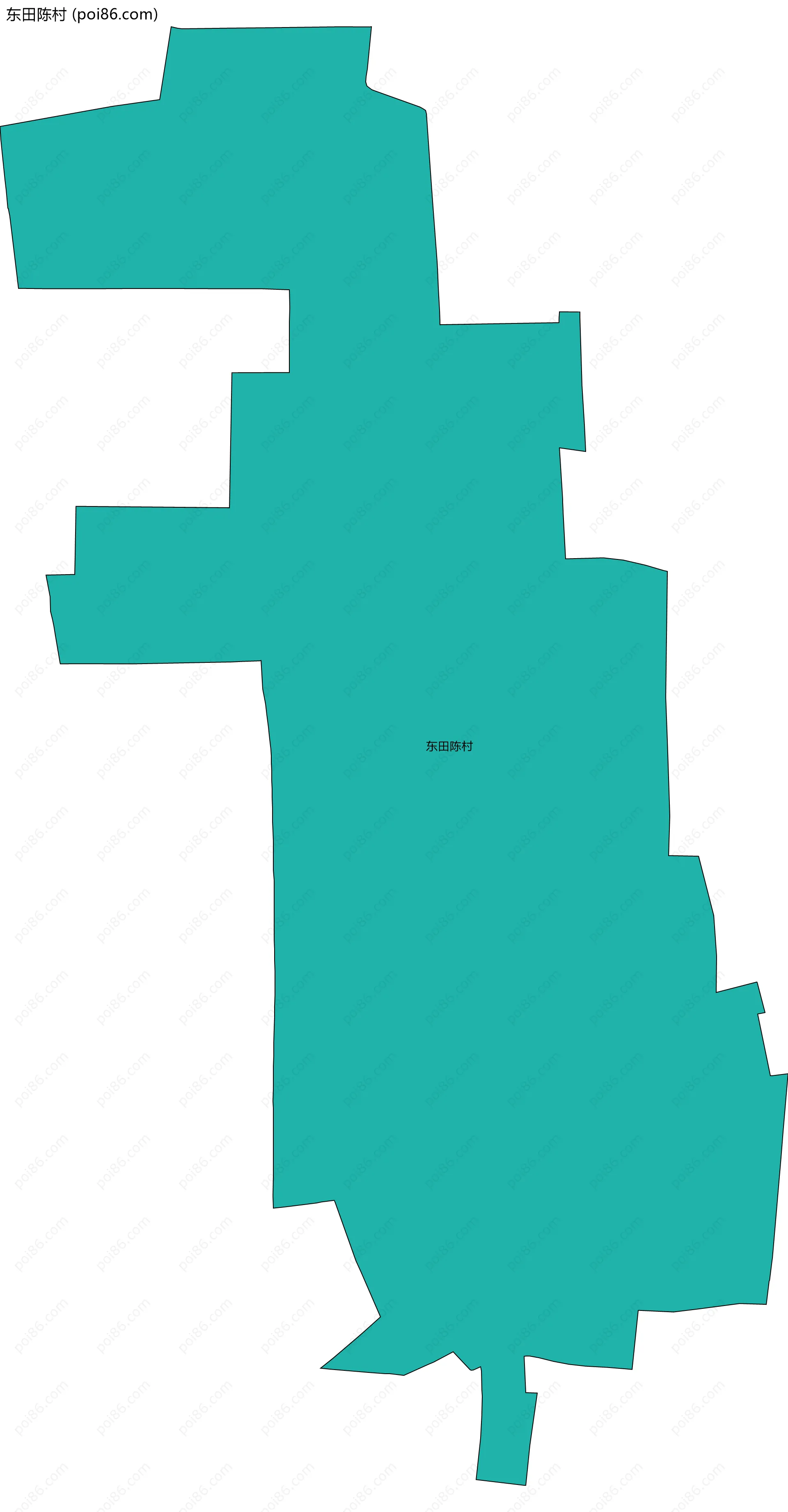 东田陈村边界地图