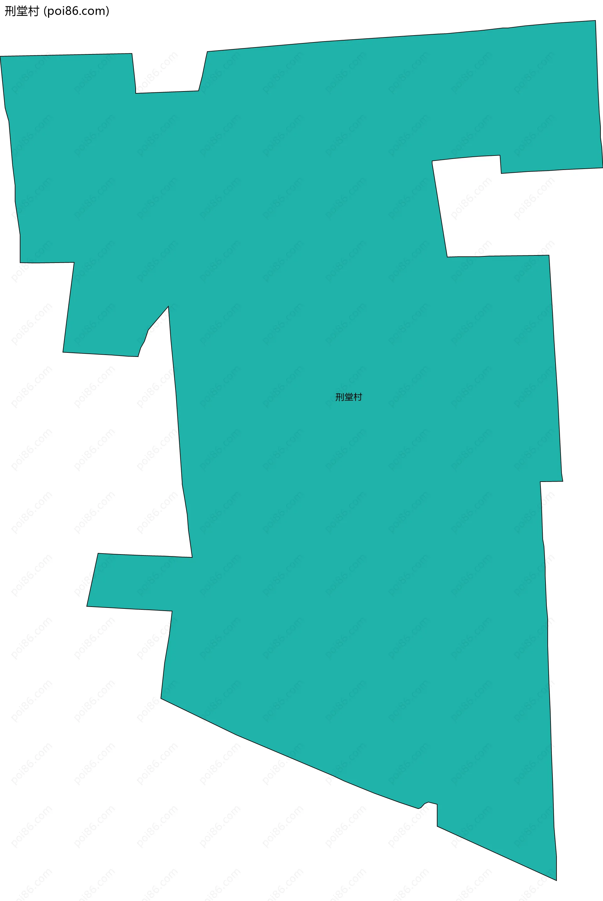 刑堂村边界地图