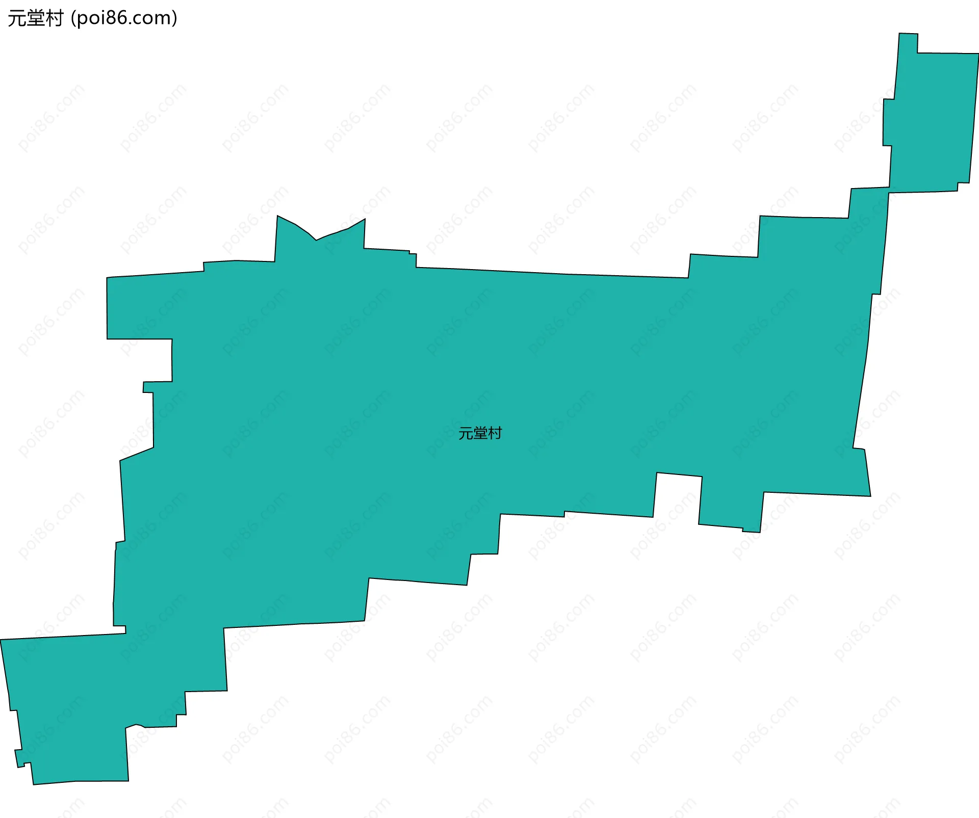 元堂村边界地图