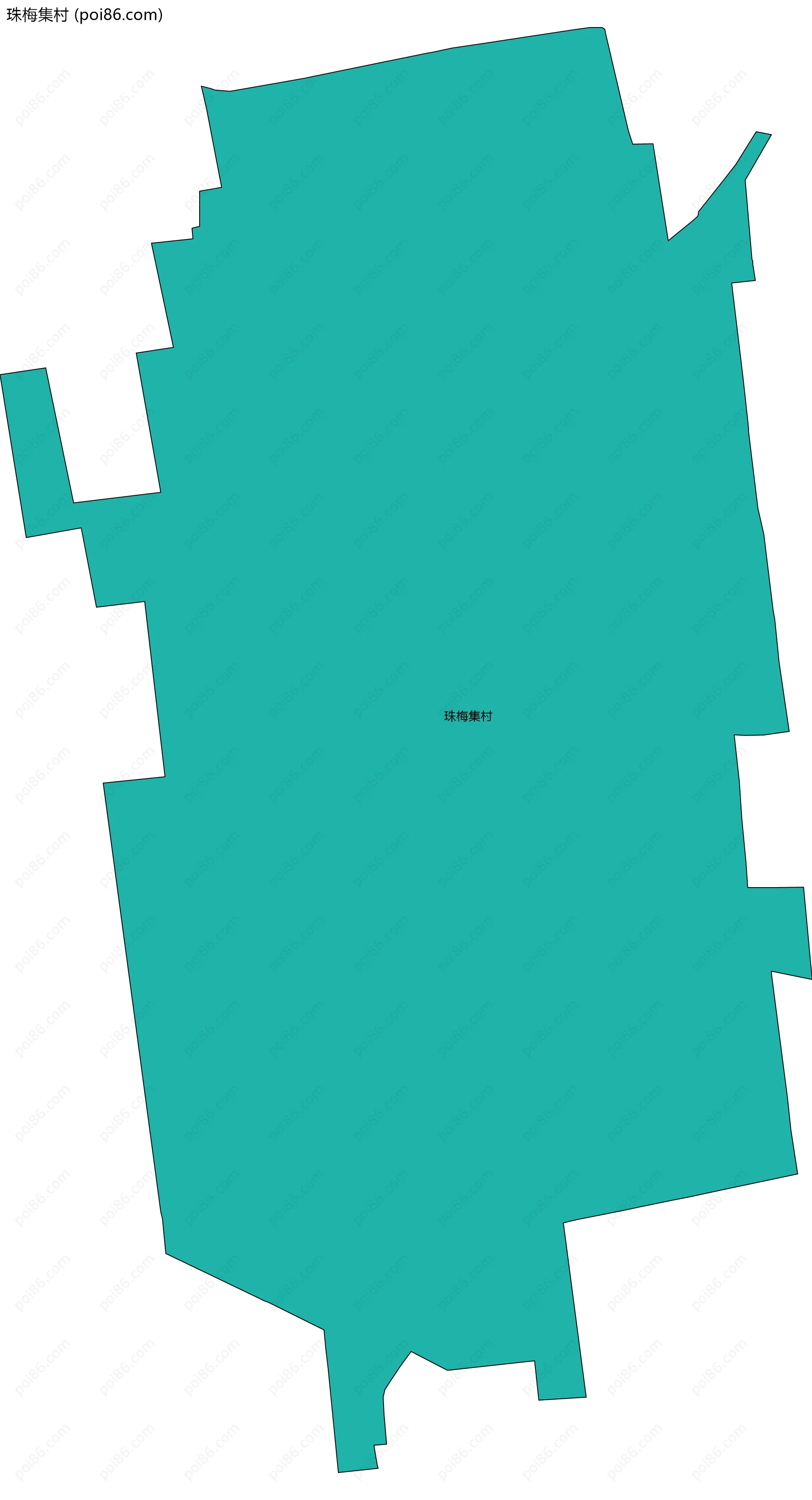 珠梅集村边界地图