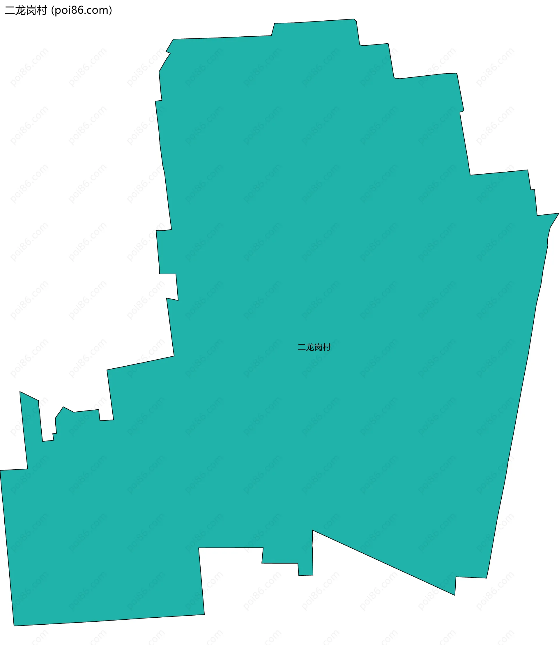 二龙岗村边界地图