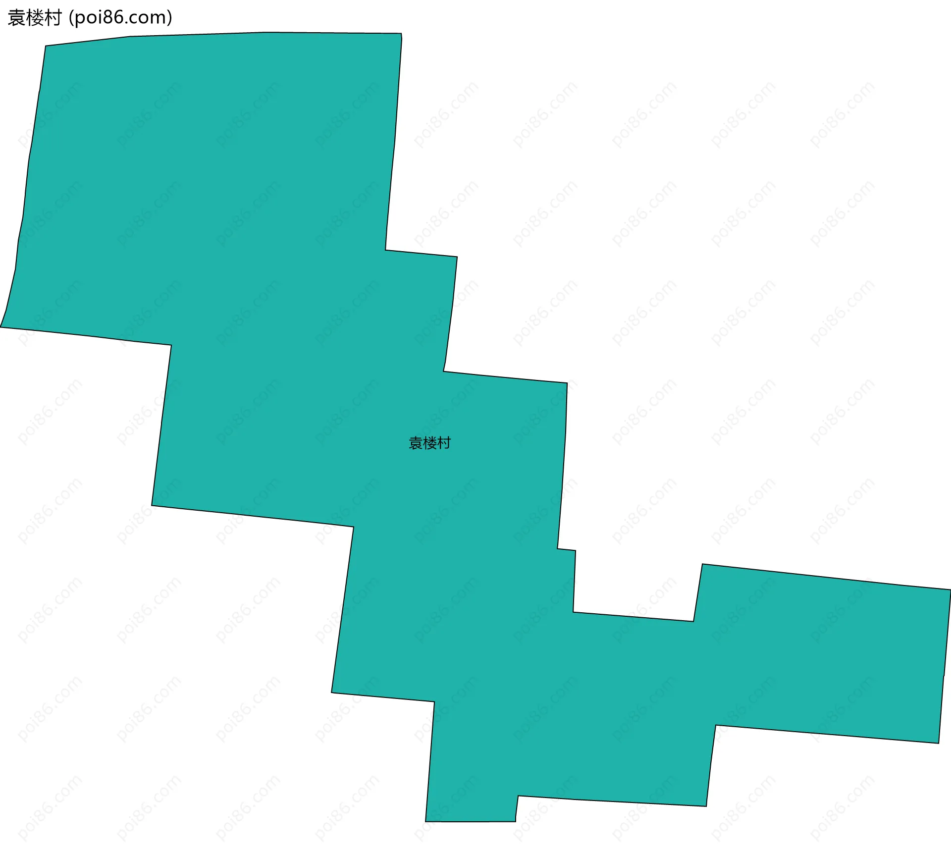 袁楼村边界地图