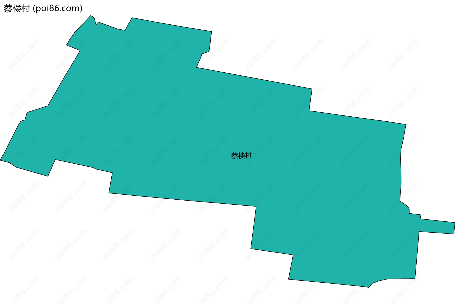 蔡楼村边界地图