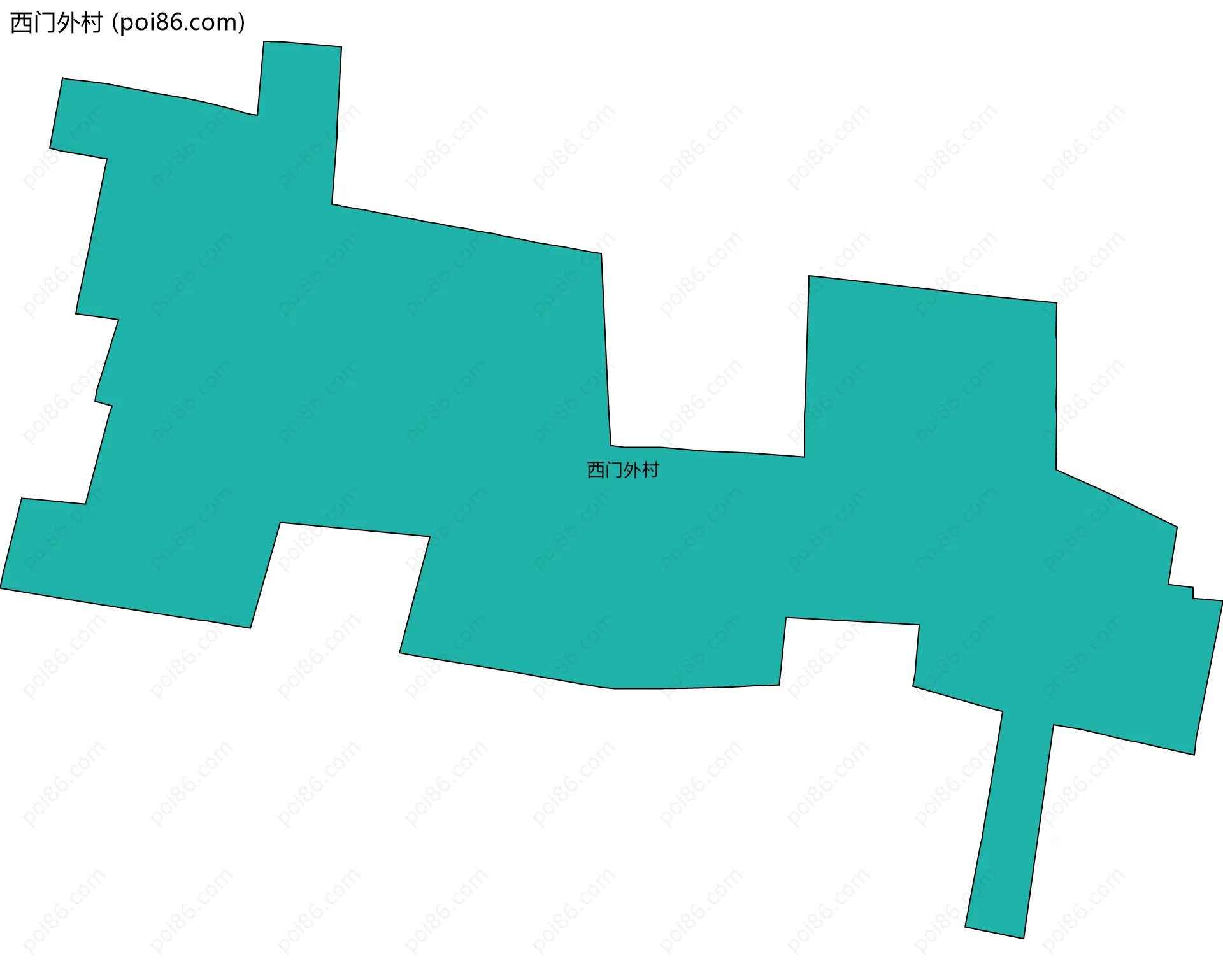 西门外村边界地图