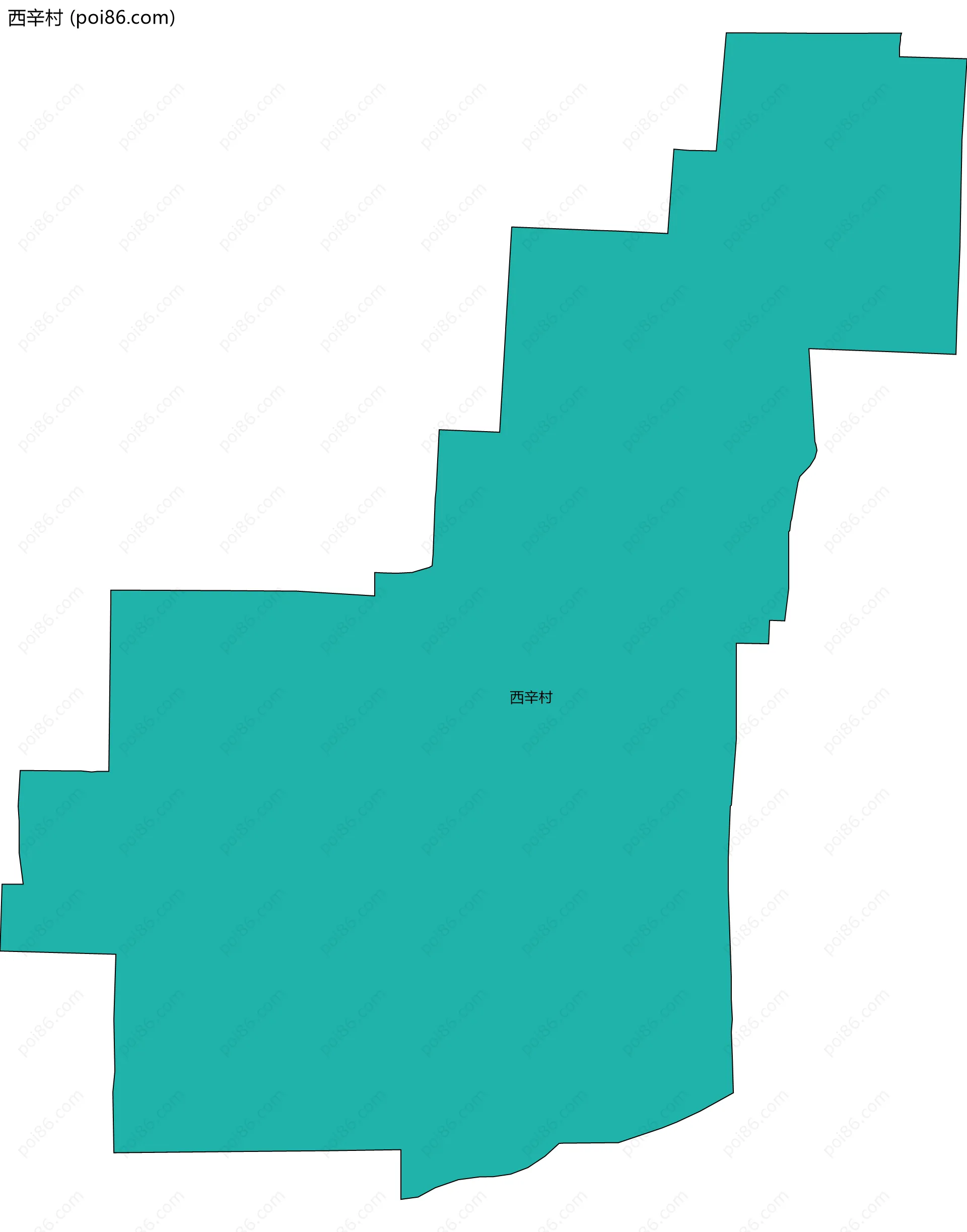 西辛村边界地图