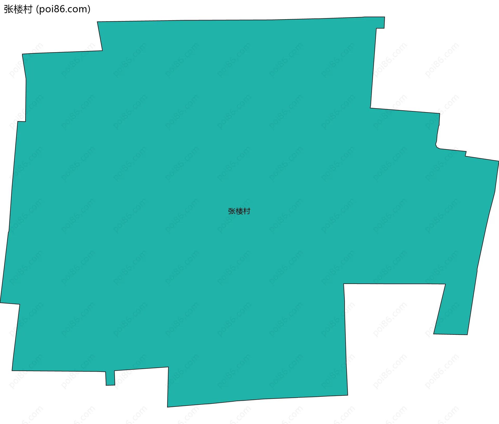 张楼村边界地图