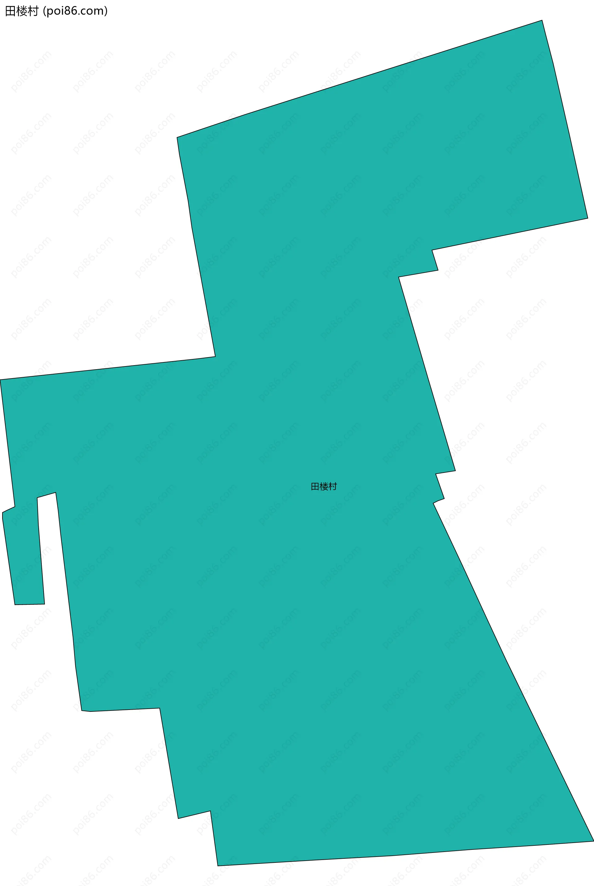 田楼村边界地图