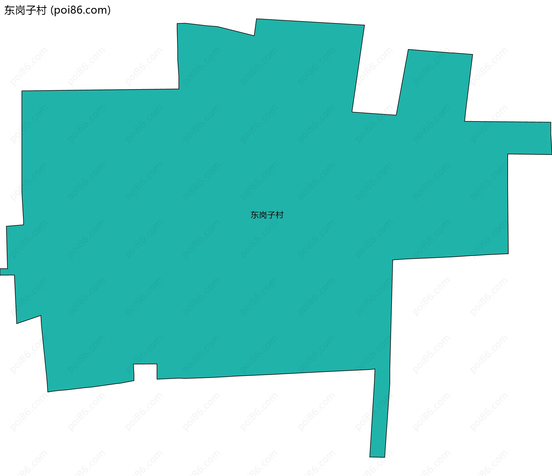 东岗子村边界地图