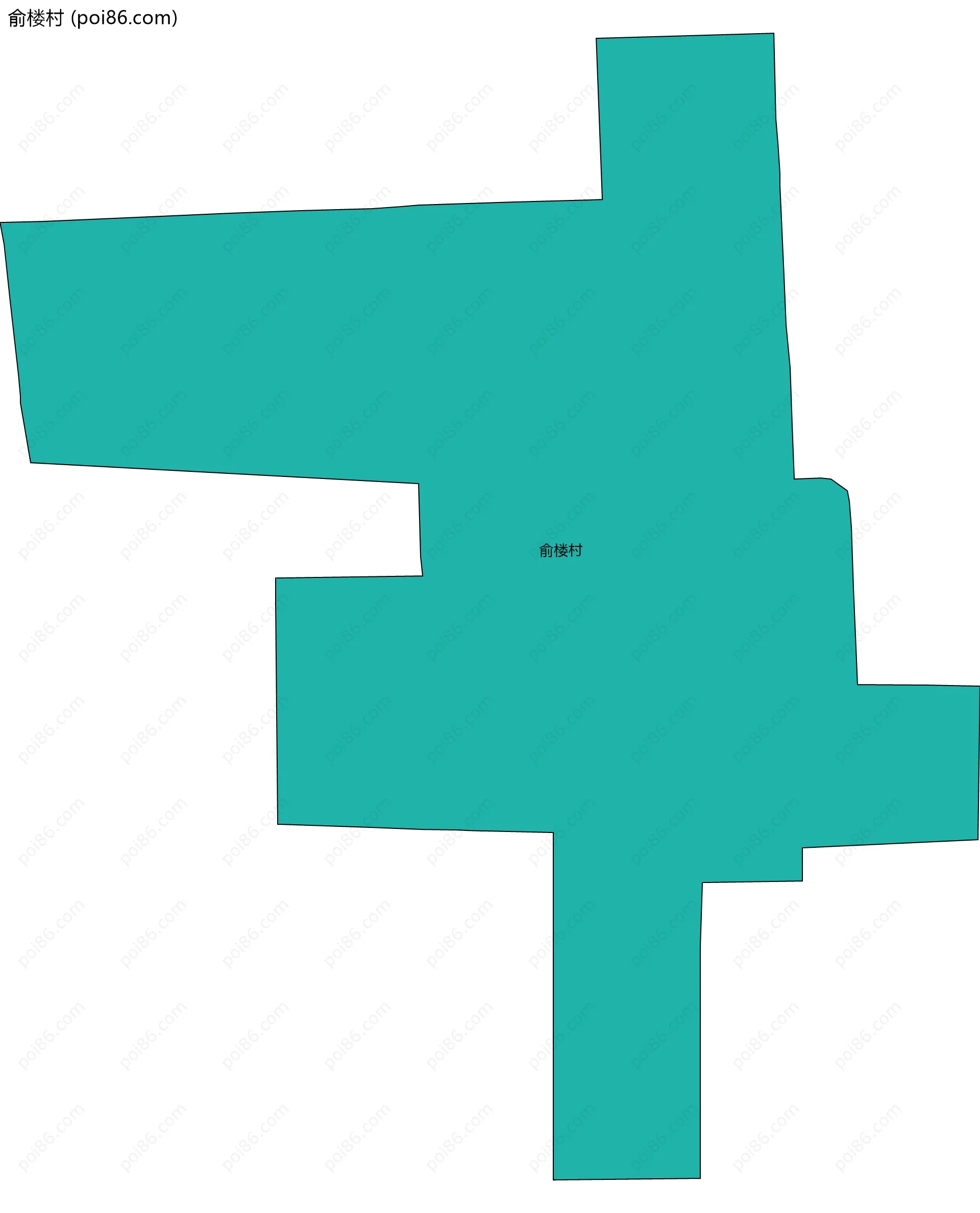 俞楼村边界地图