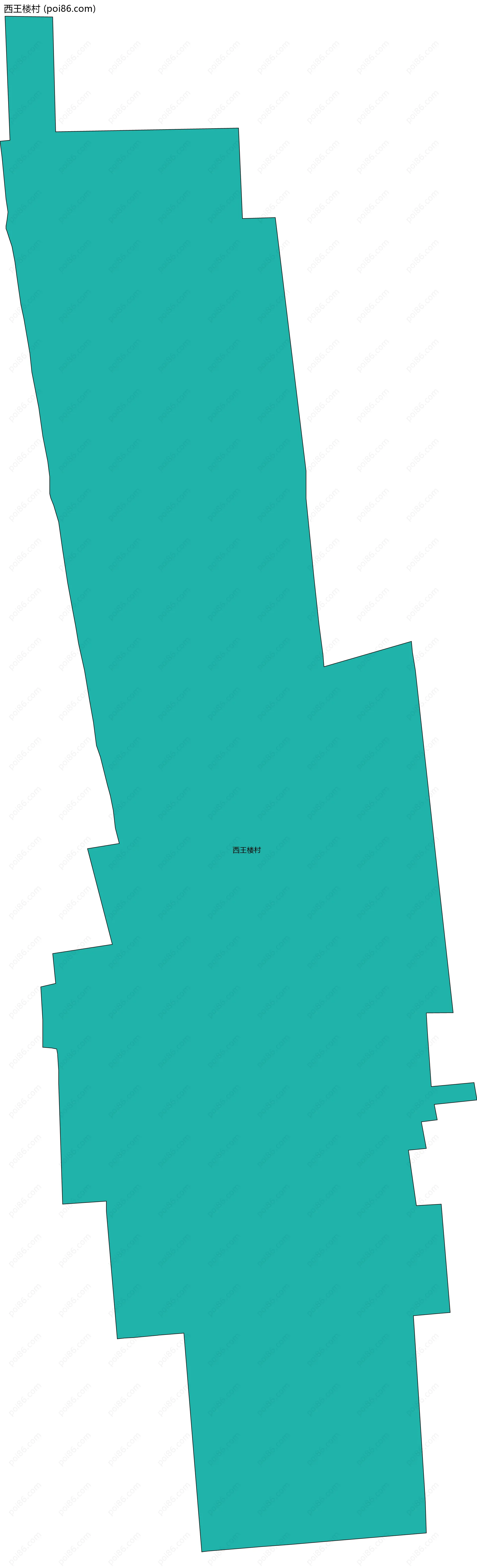 西王楼村边界地图