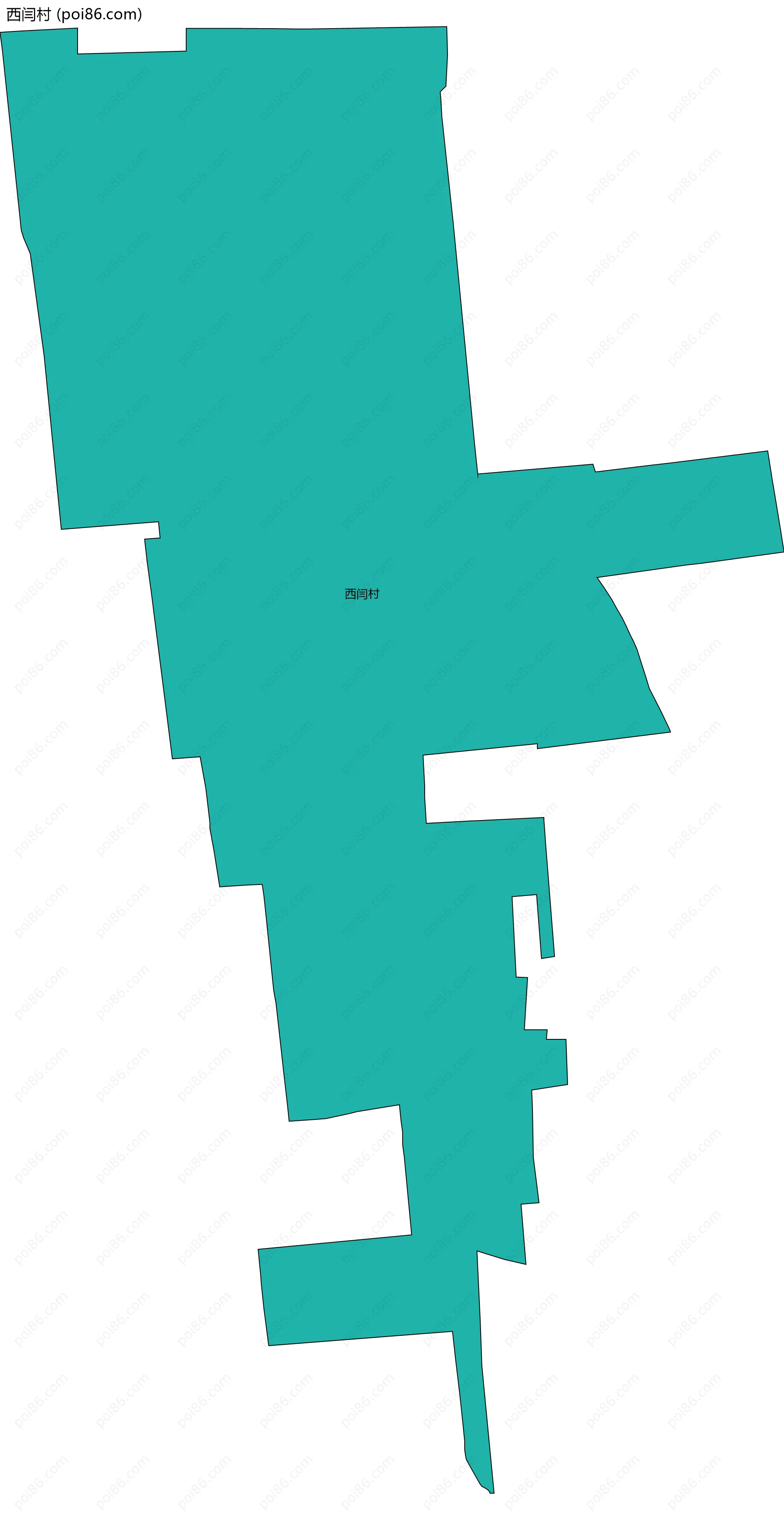 西闫村边界地图