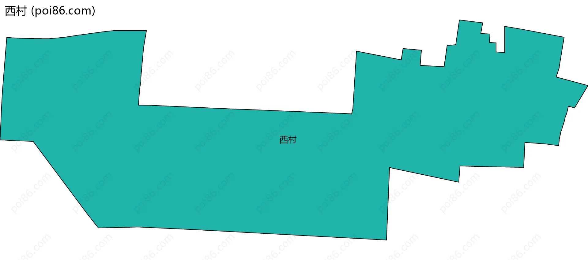 西村边界地图