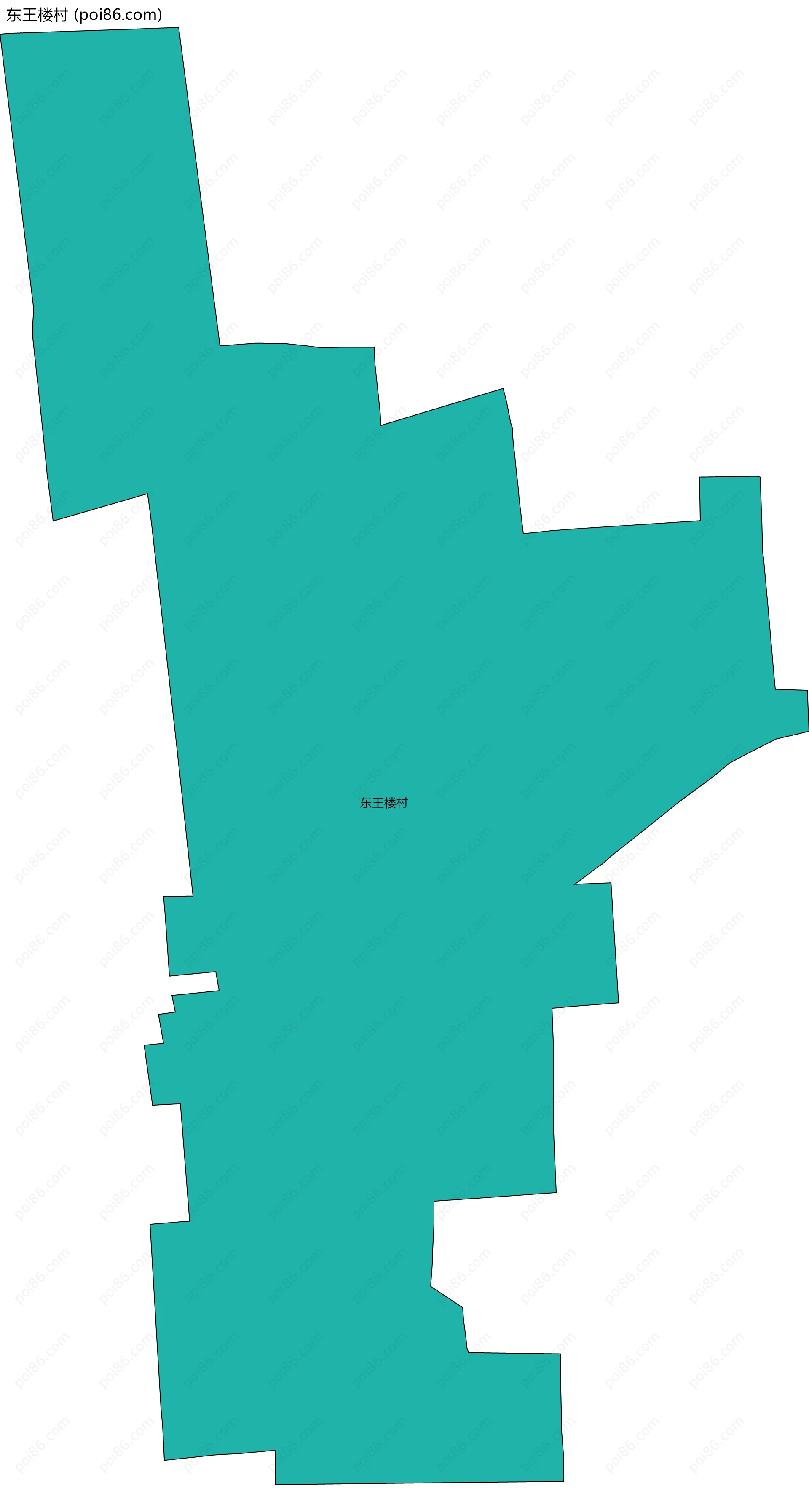 东王楼村边界地图