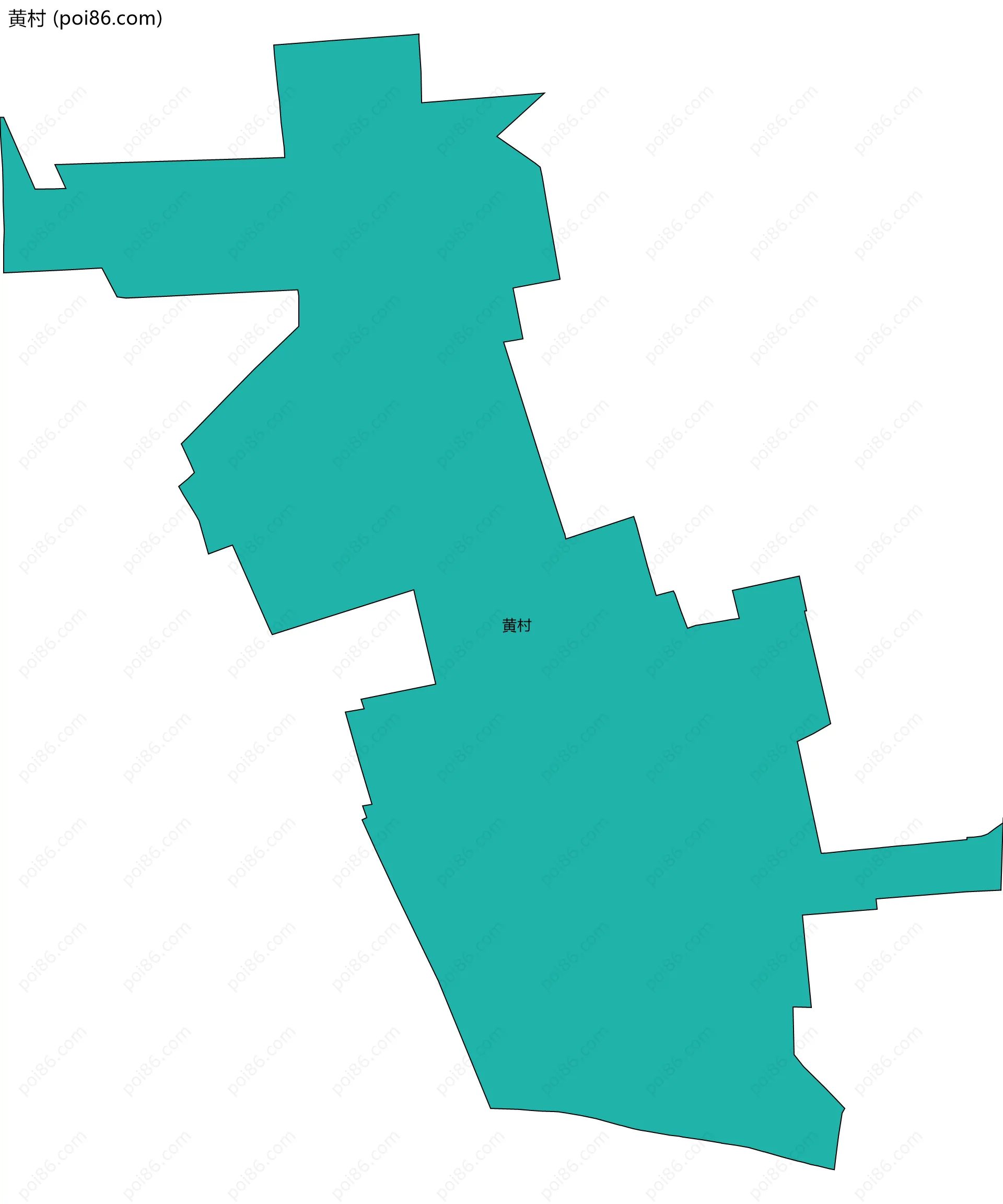 黄村边界地图