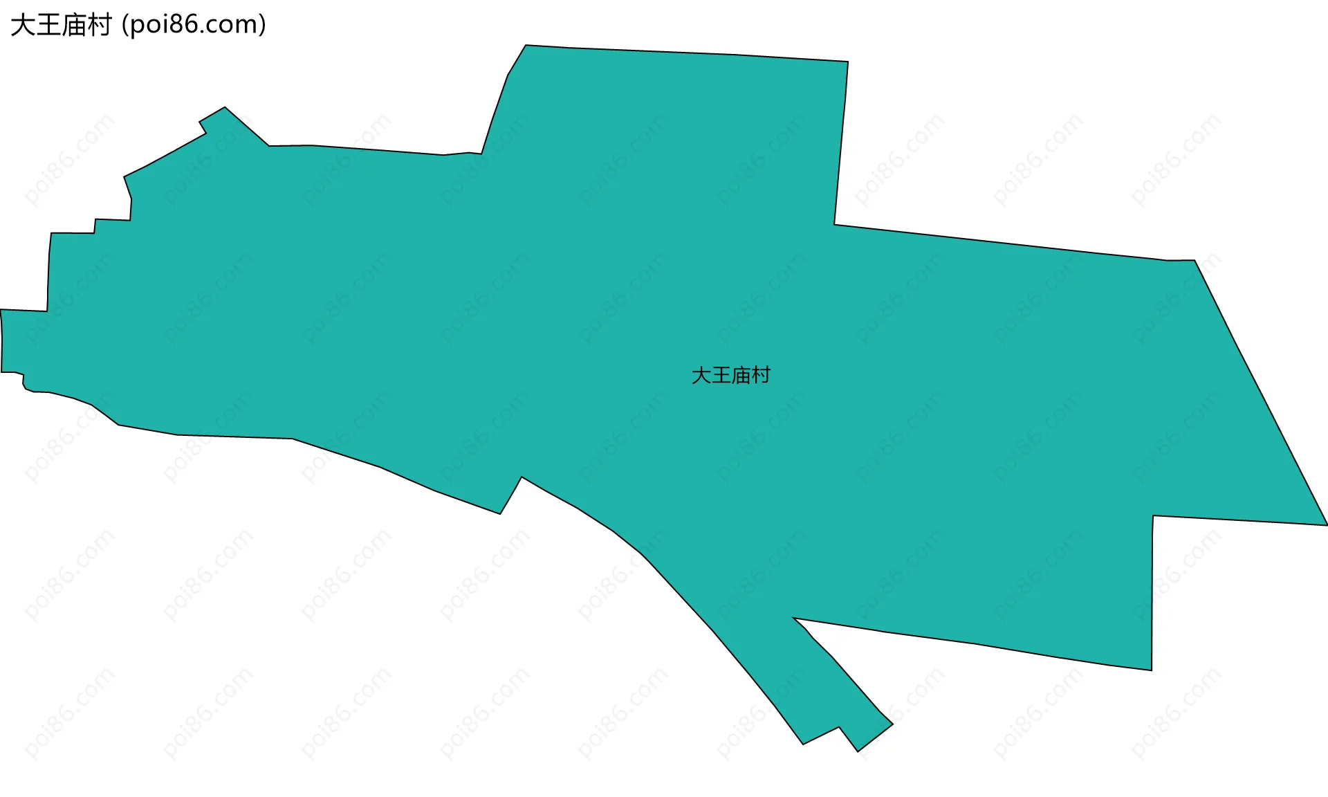 大王庙村边界地图