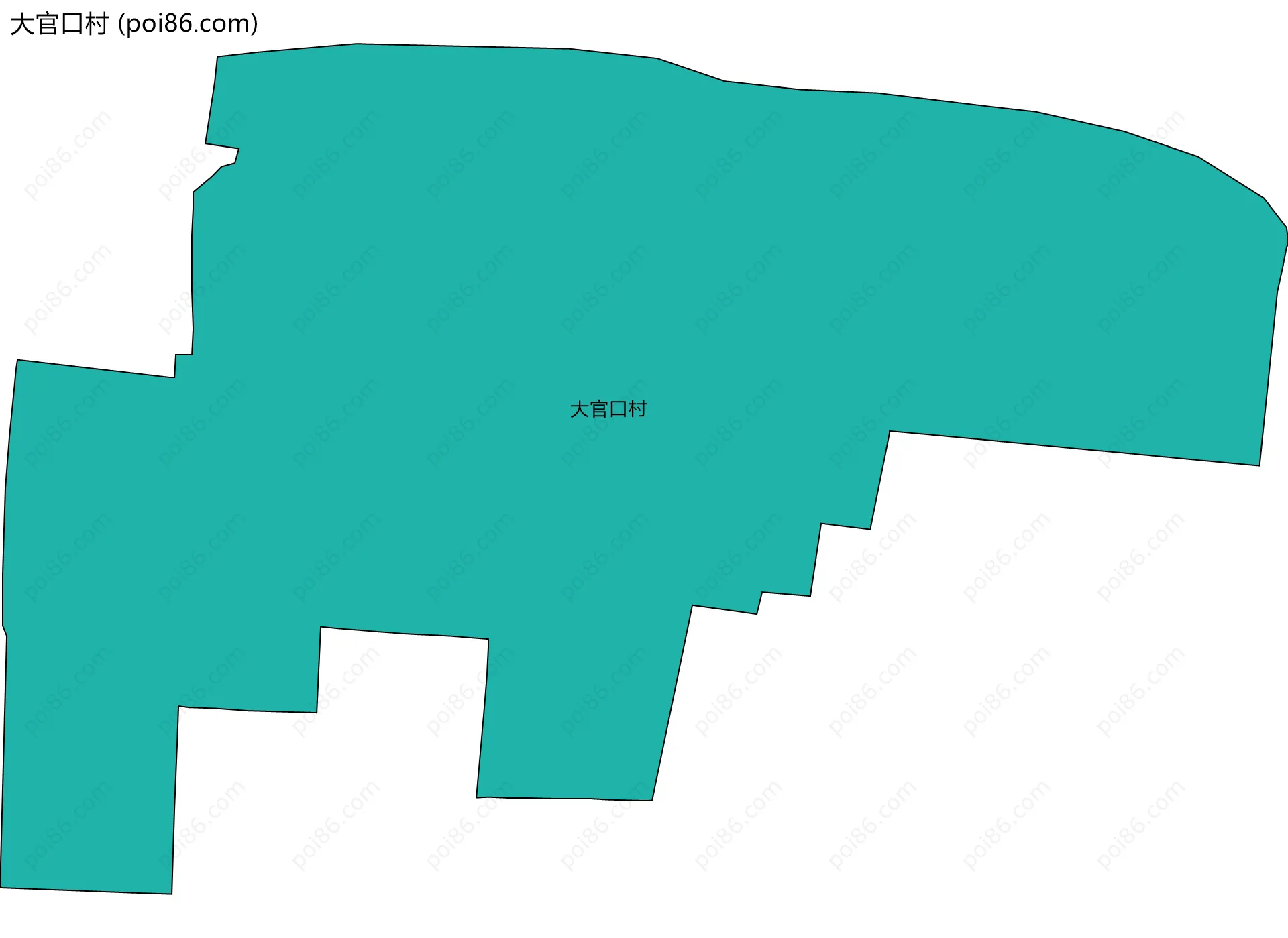 大官口村边界地图