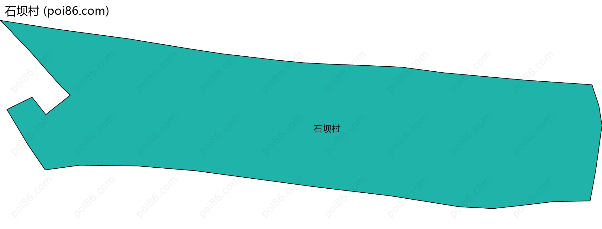 石坝村边界地图