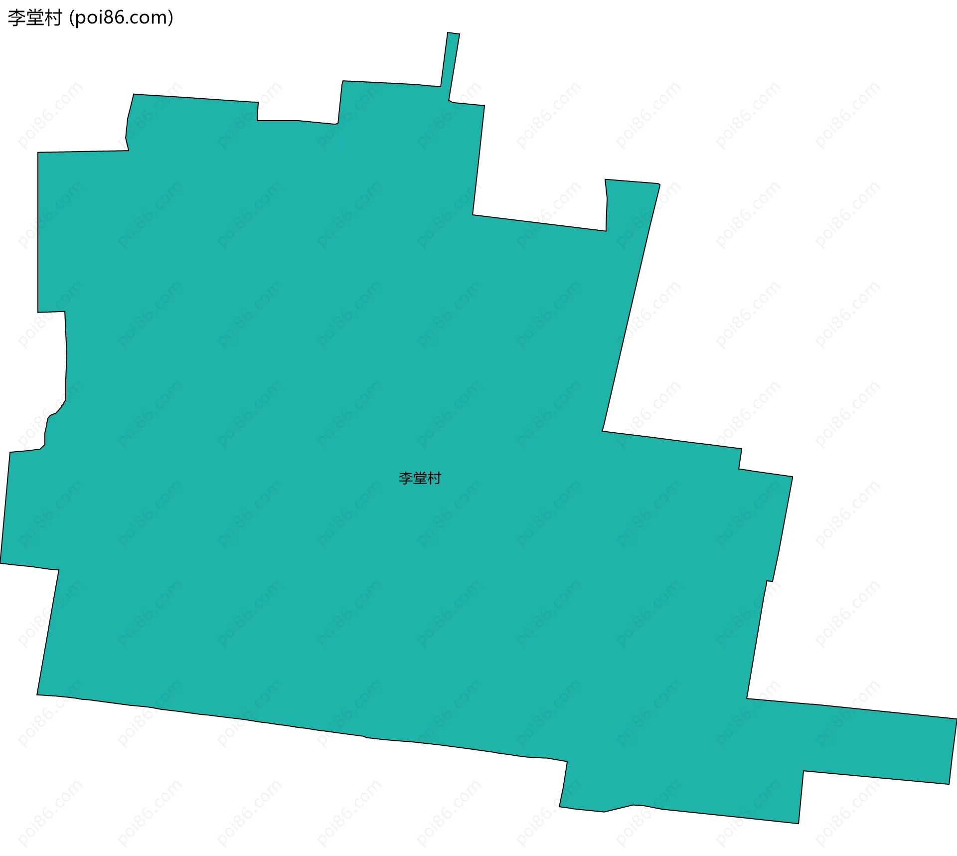 李堂村边界地图