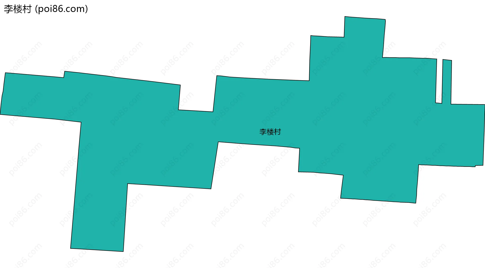 李楼村边界地图