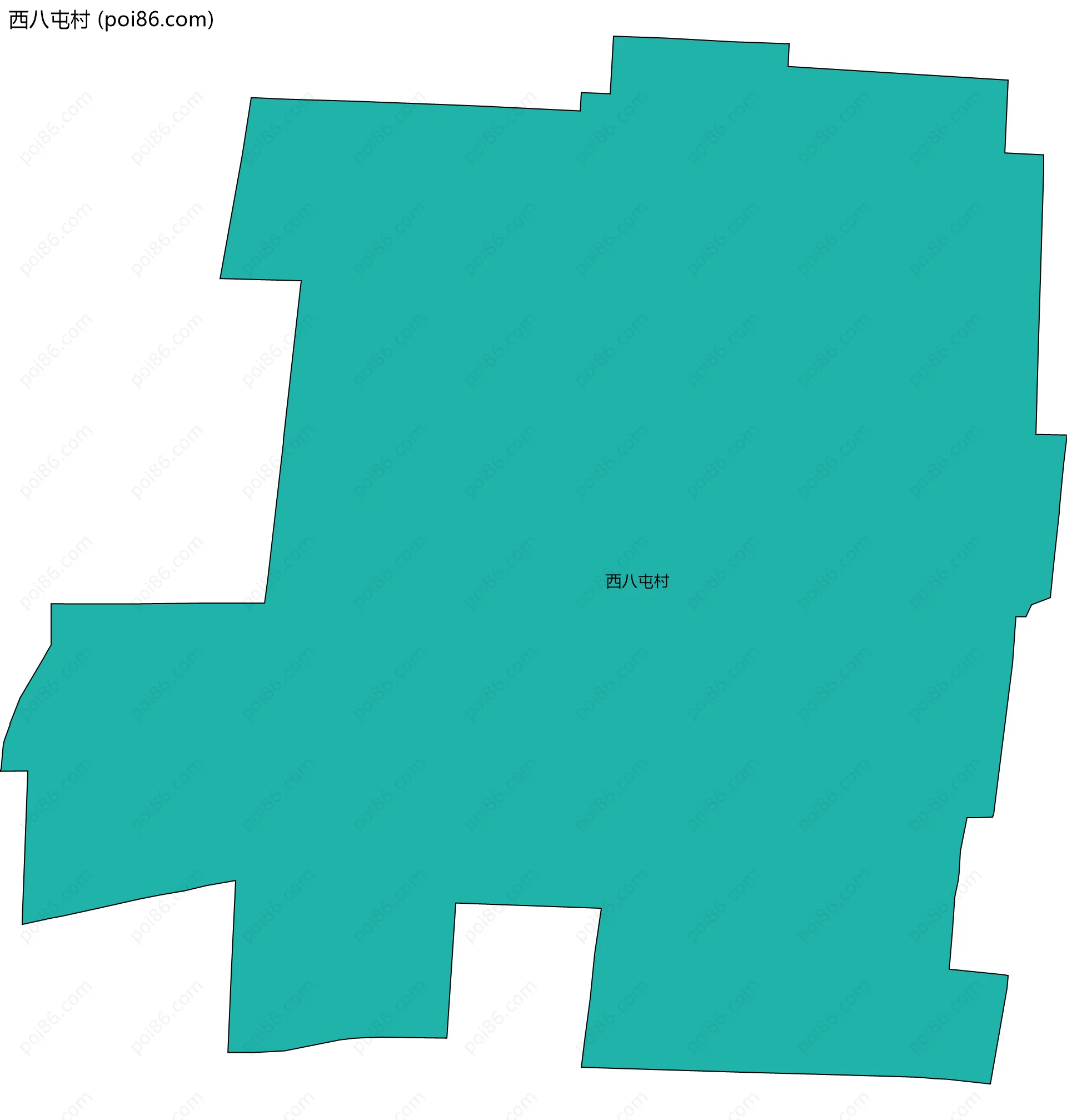 西八屯村边界地图