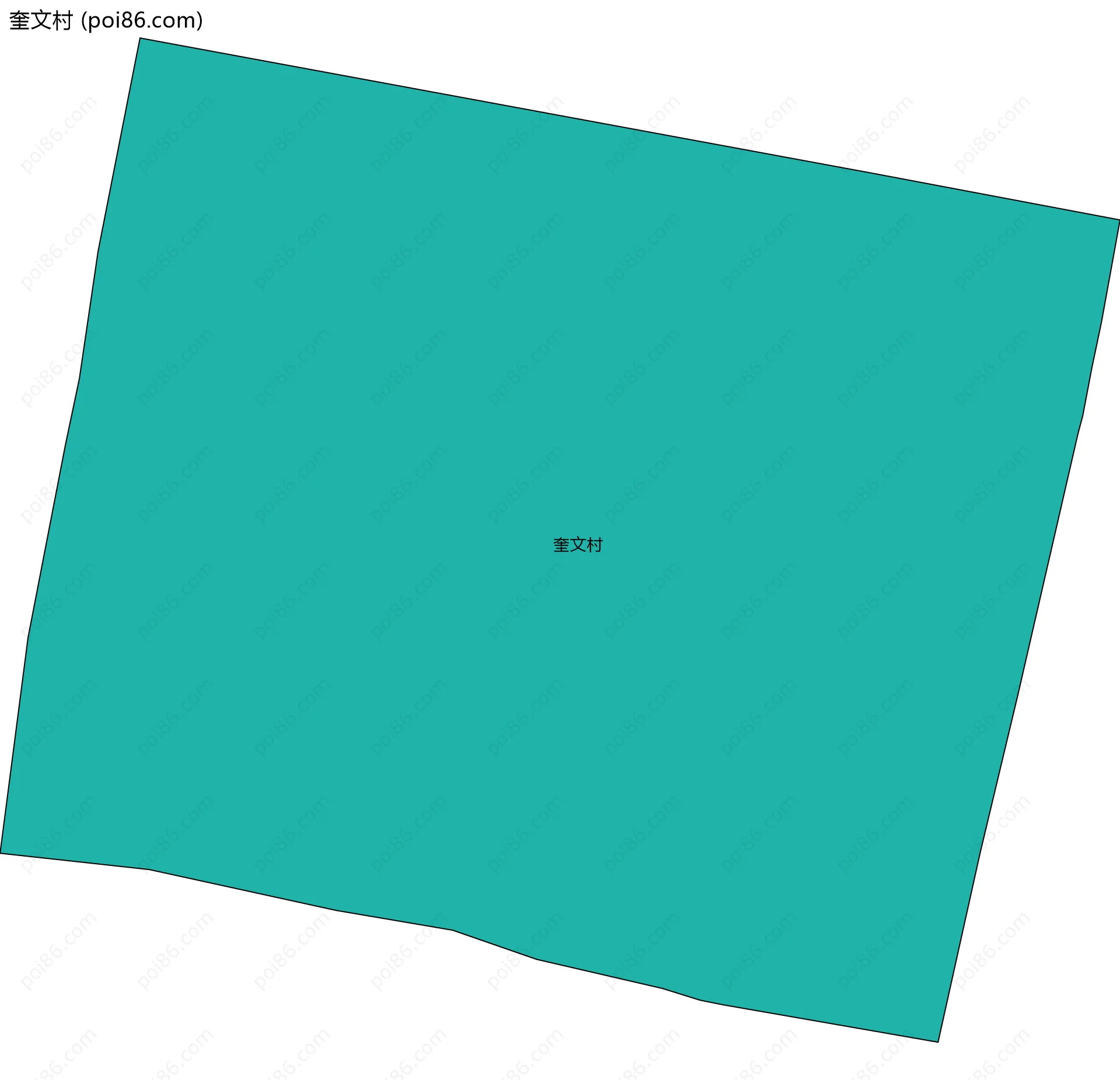 奎文村边界地图