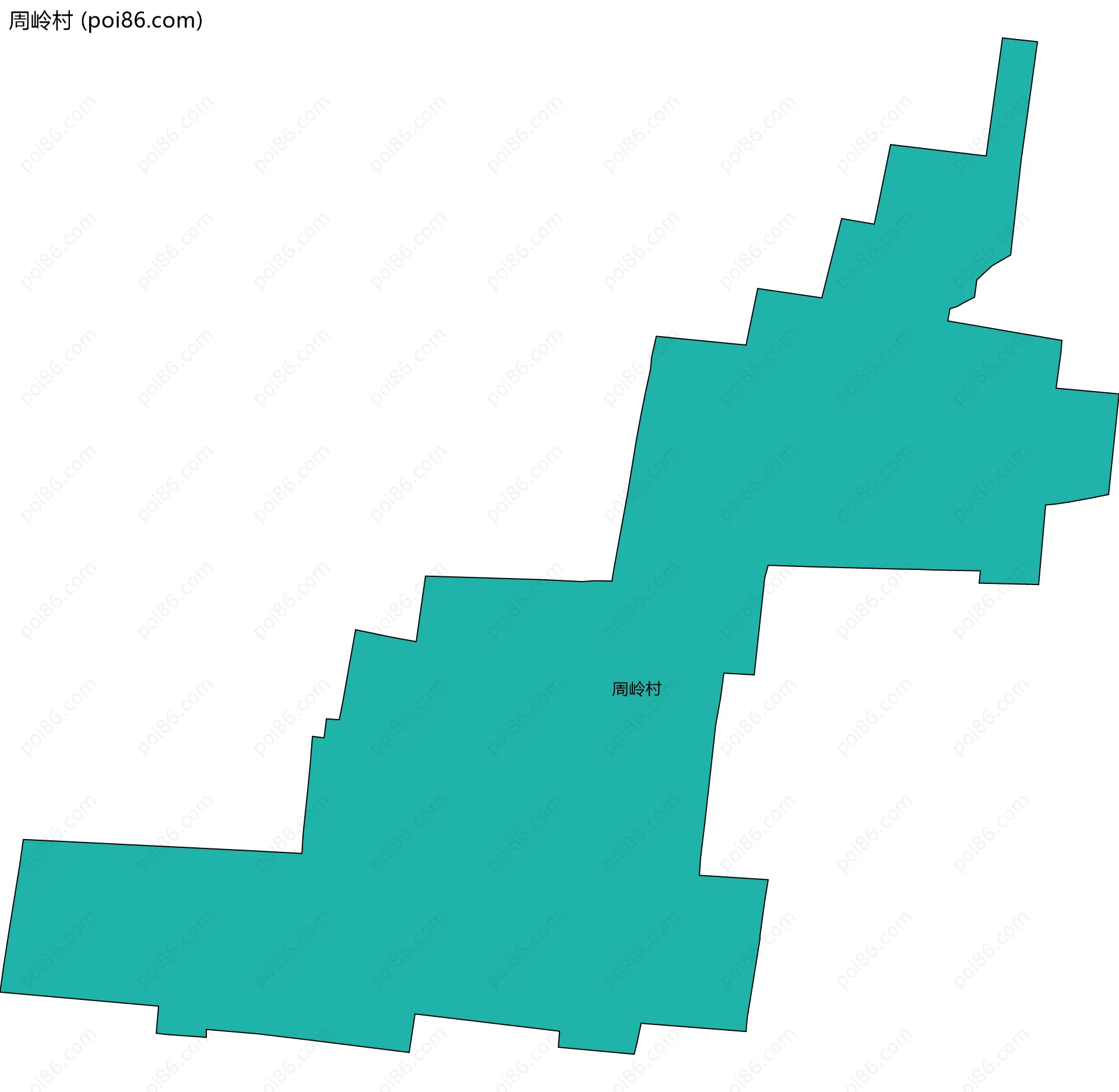 周岭村边界地图