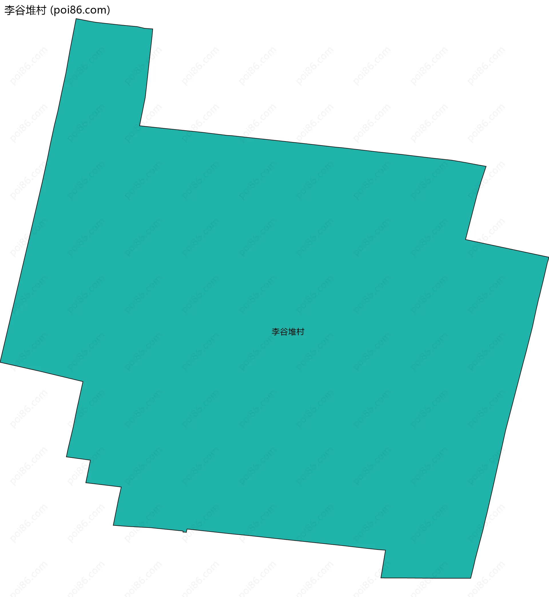 李谷堆村边界地图