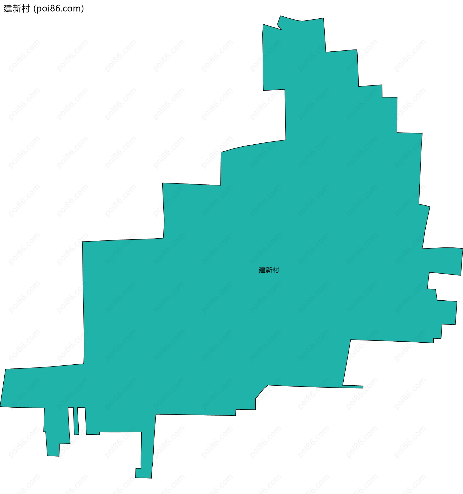 建新村边界地图