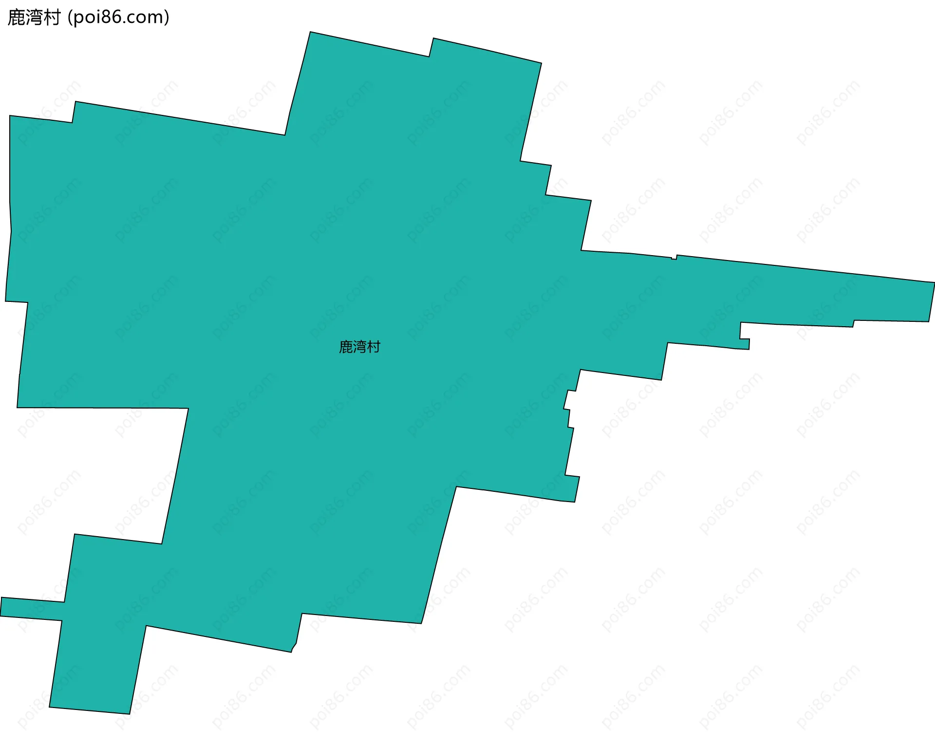 鹿湾村边界地图